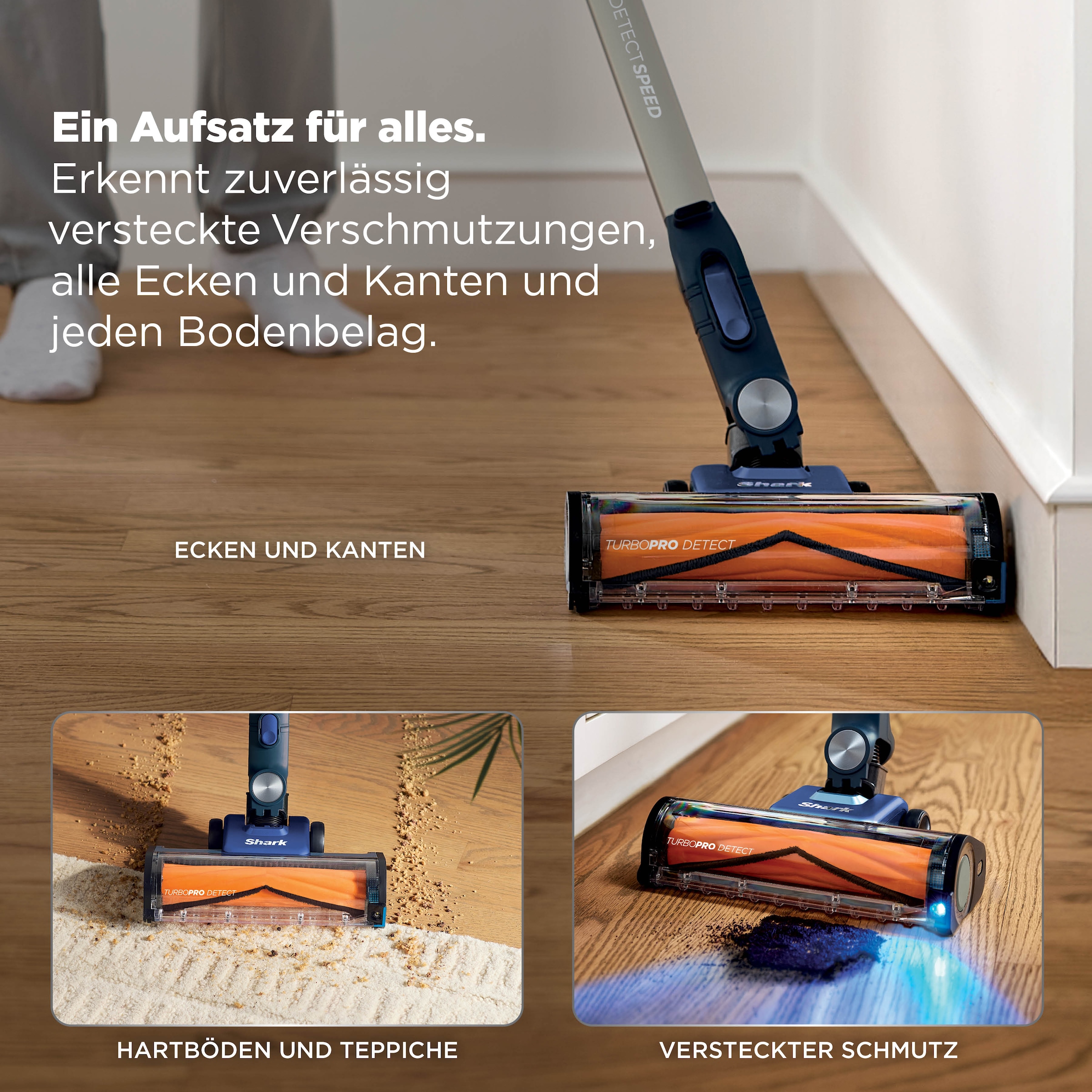 Shark Akku-Hand-und Stielstaubsauger »Shark PowerDetect Speed Pet Pro Clean and Empty IA3241EUT« Reveal-Technologie:, Flexology