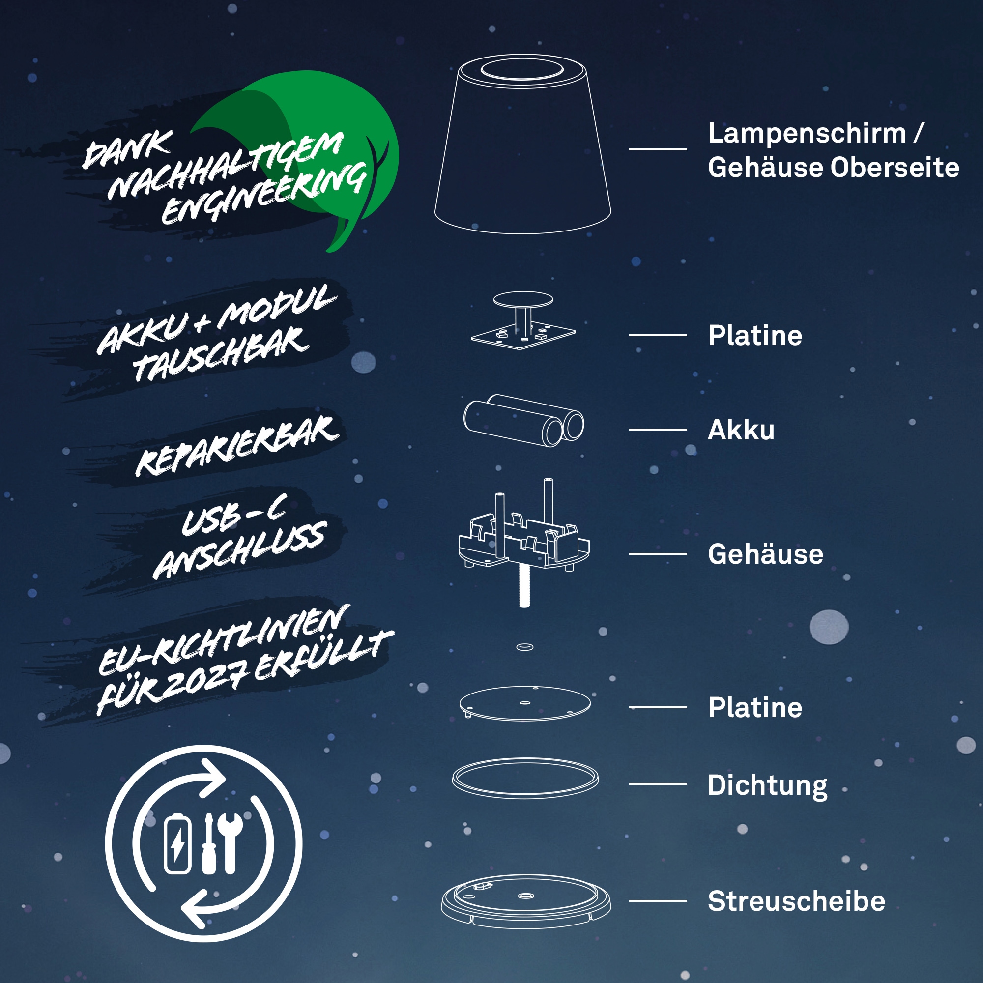 Briloner Leuchten LED Tischleuchte »CALIDA«