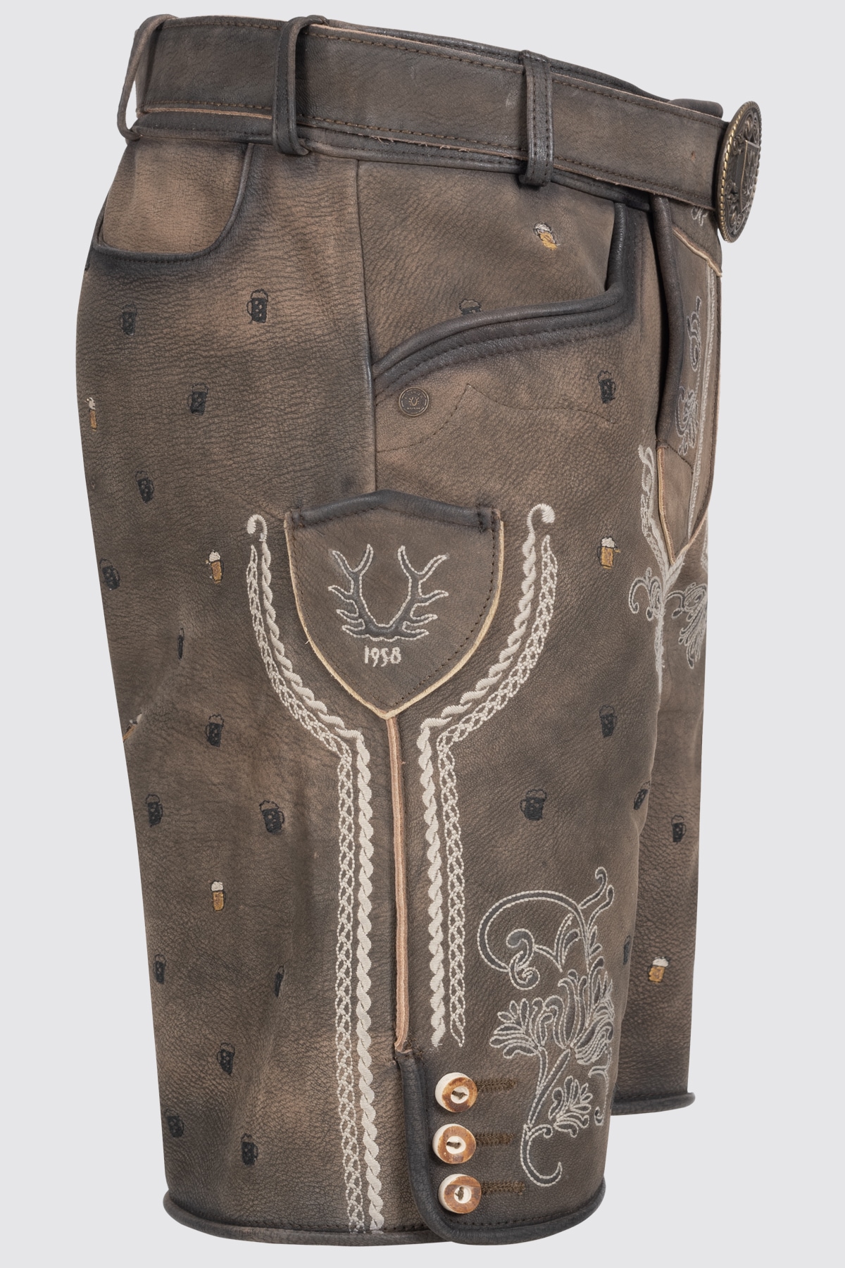 Krüger Lederhose »Lederhose Sammy mit Gürtel«