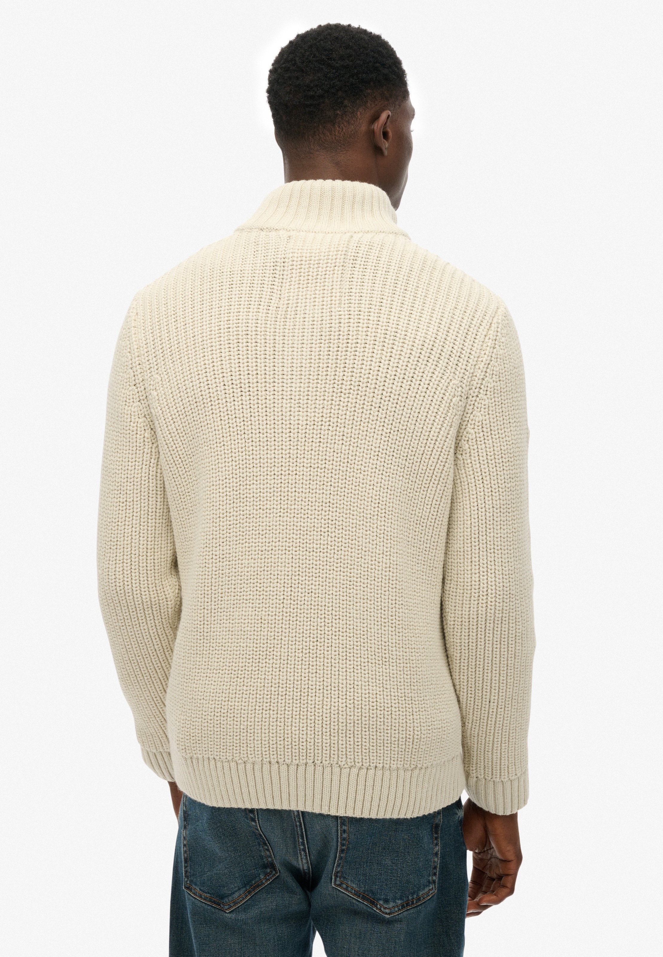Superdry Strickpullover »JACOB CABLE KNIT HALF ZIP«