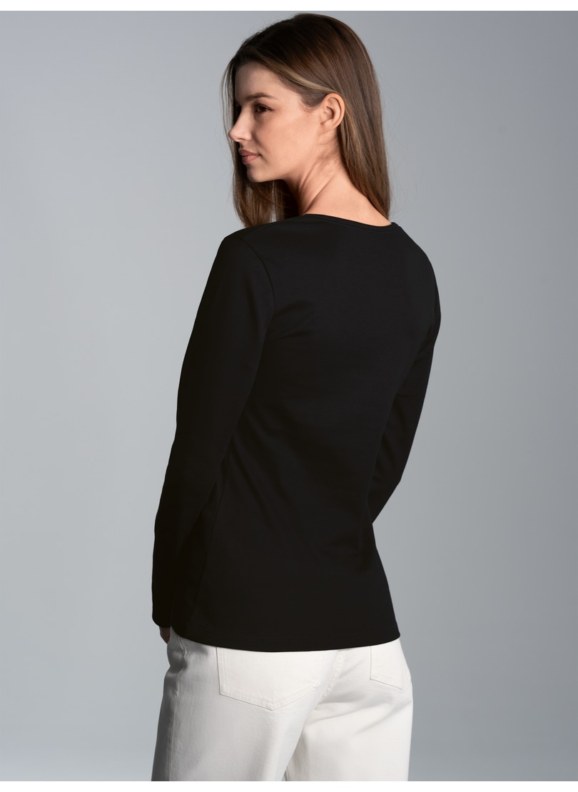 Trigema Longsleeve »TRIGEMA Langarmshirt mit Kristallsteinen«, (1 tlg.)