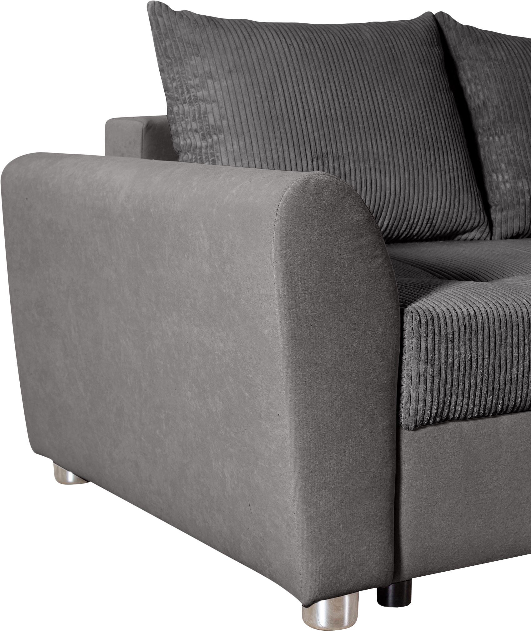 COLLECTION AB Ecksofa »JANA«, Ecksofa,Bettfunktion,Bettkasten,Bonnelfederkern,Rückenkissen