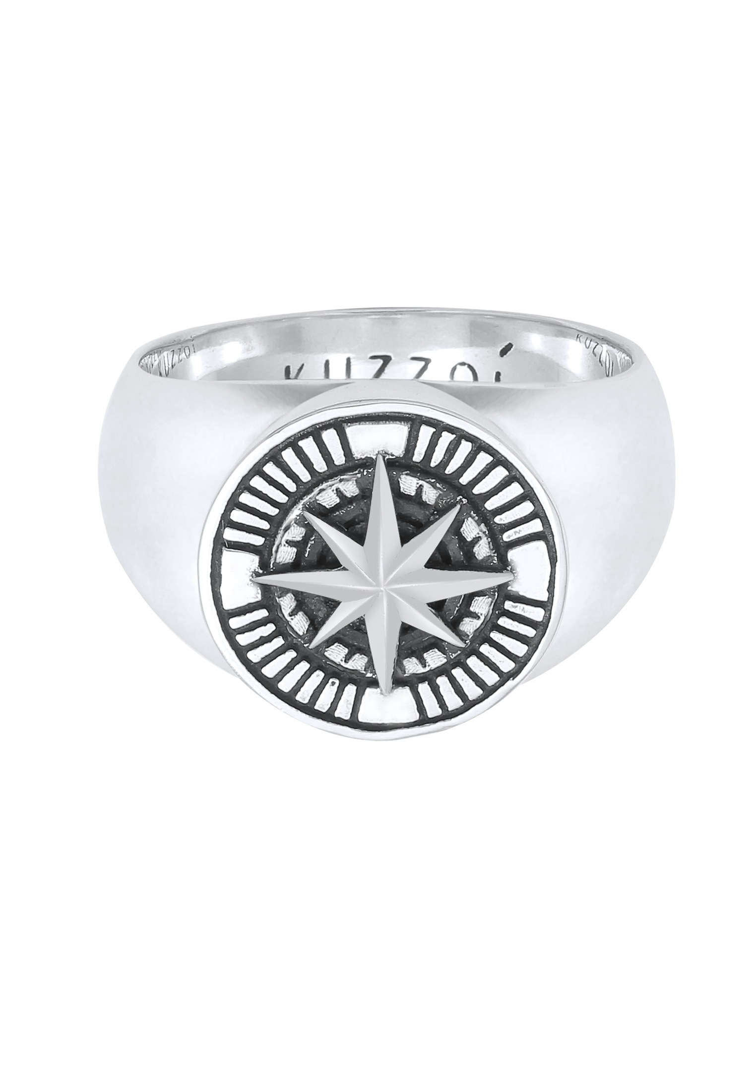 Kuzzoi Siegelring »Ring Herren Siegelring Kompass 925 Silber«