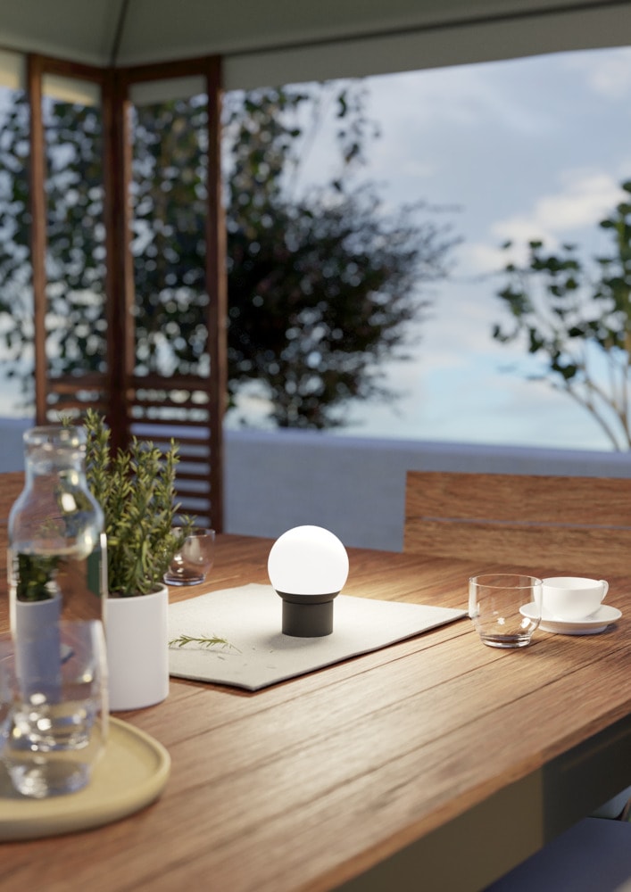 EGLO LED Tischleuchte »GOMBIO« LED-Modul 1 Stk. E27 Akku Glühbirne Gombio, Tischlampe touch dimmbar mit Fernbedienung