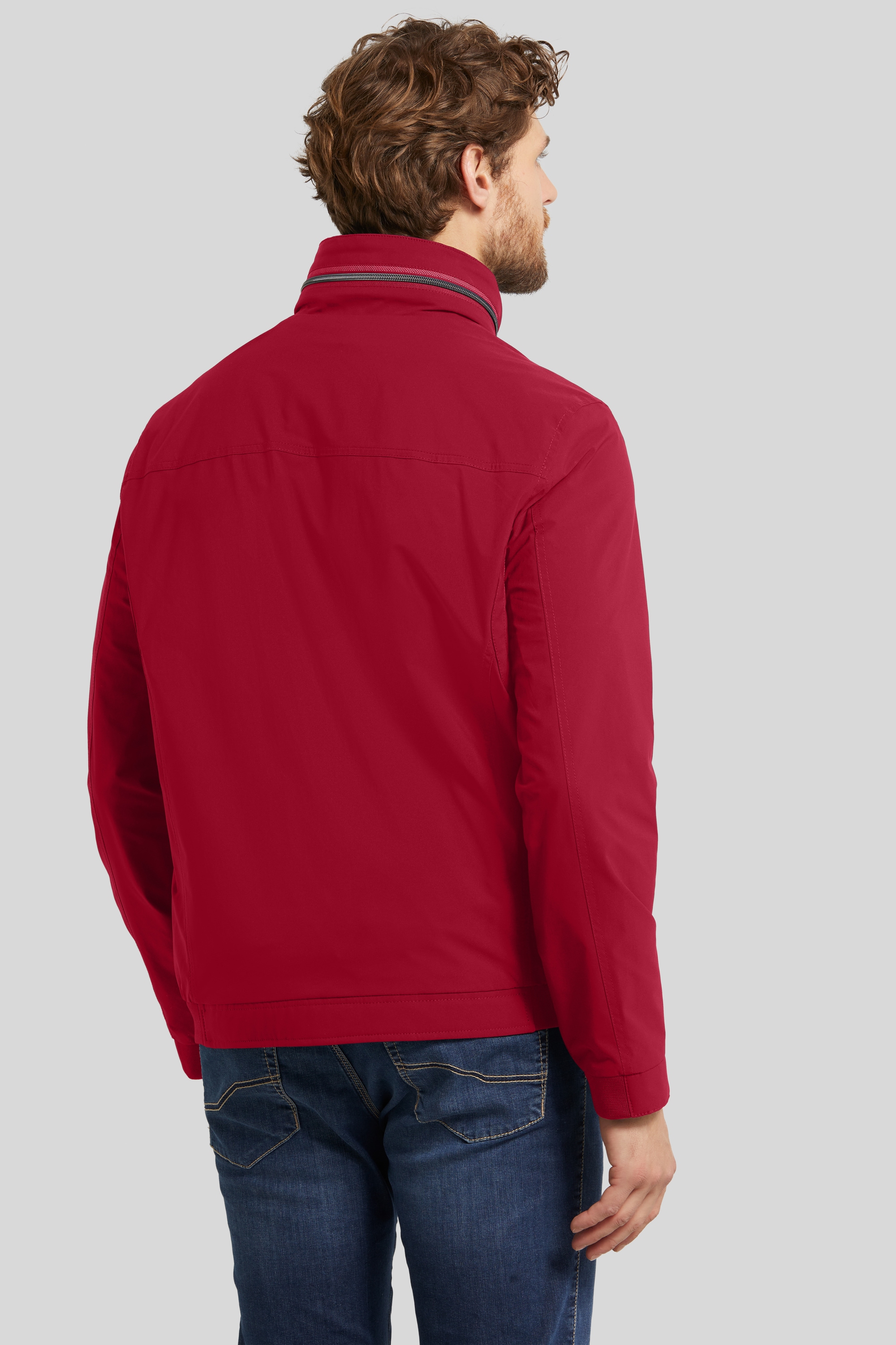 bugatti Blouson, mit Kapuze, mit Strickeinsätzen am Ärmelsaum
