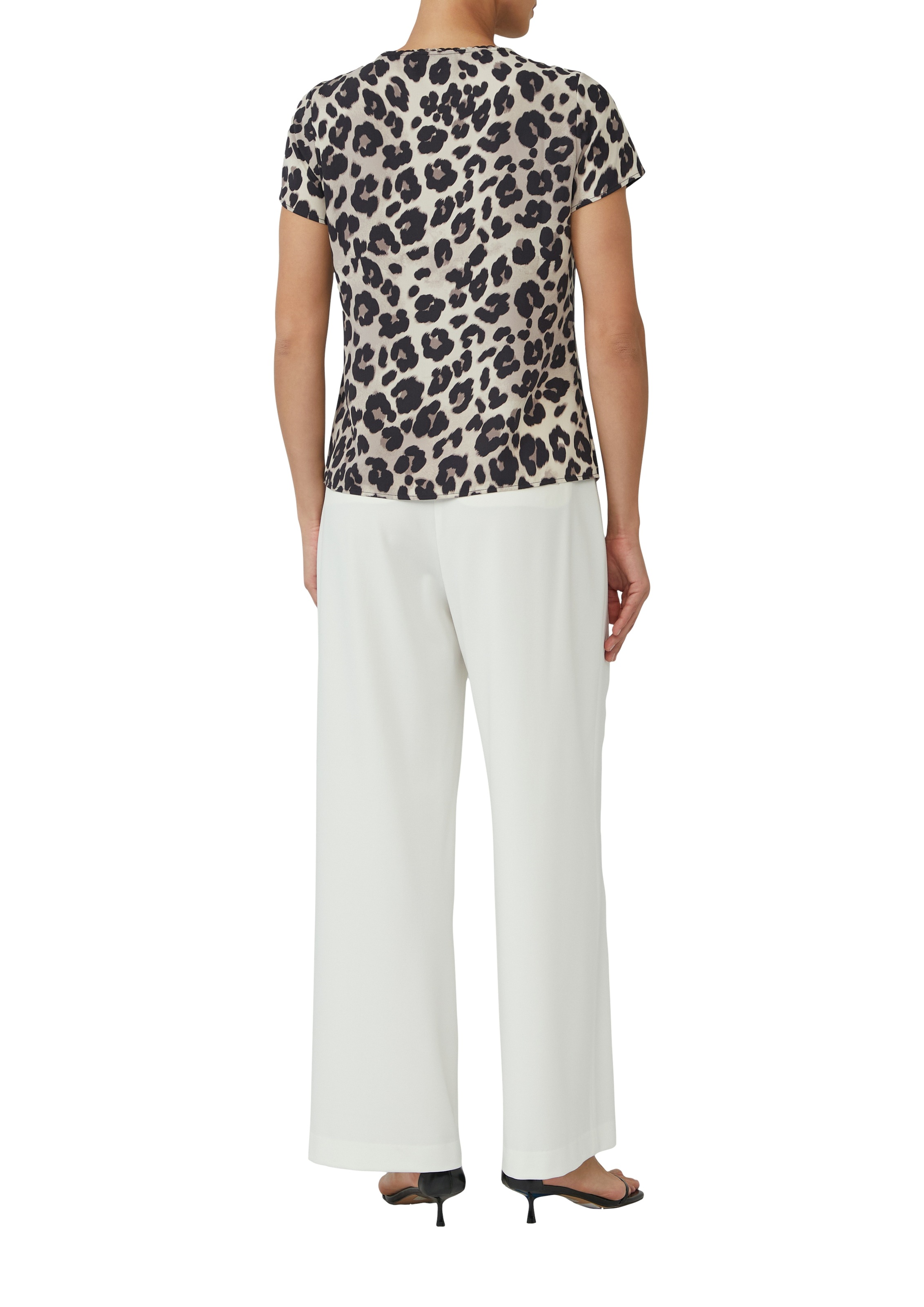 s.Oliver BLACK LABEL Kurzarmbluse, mit All-Over Print