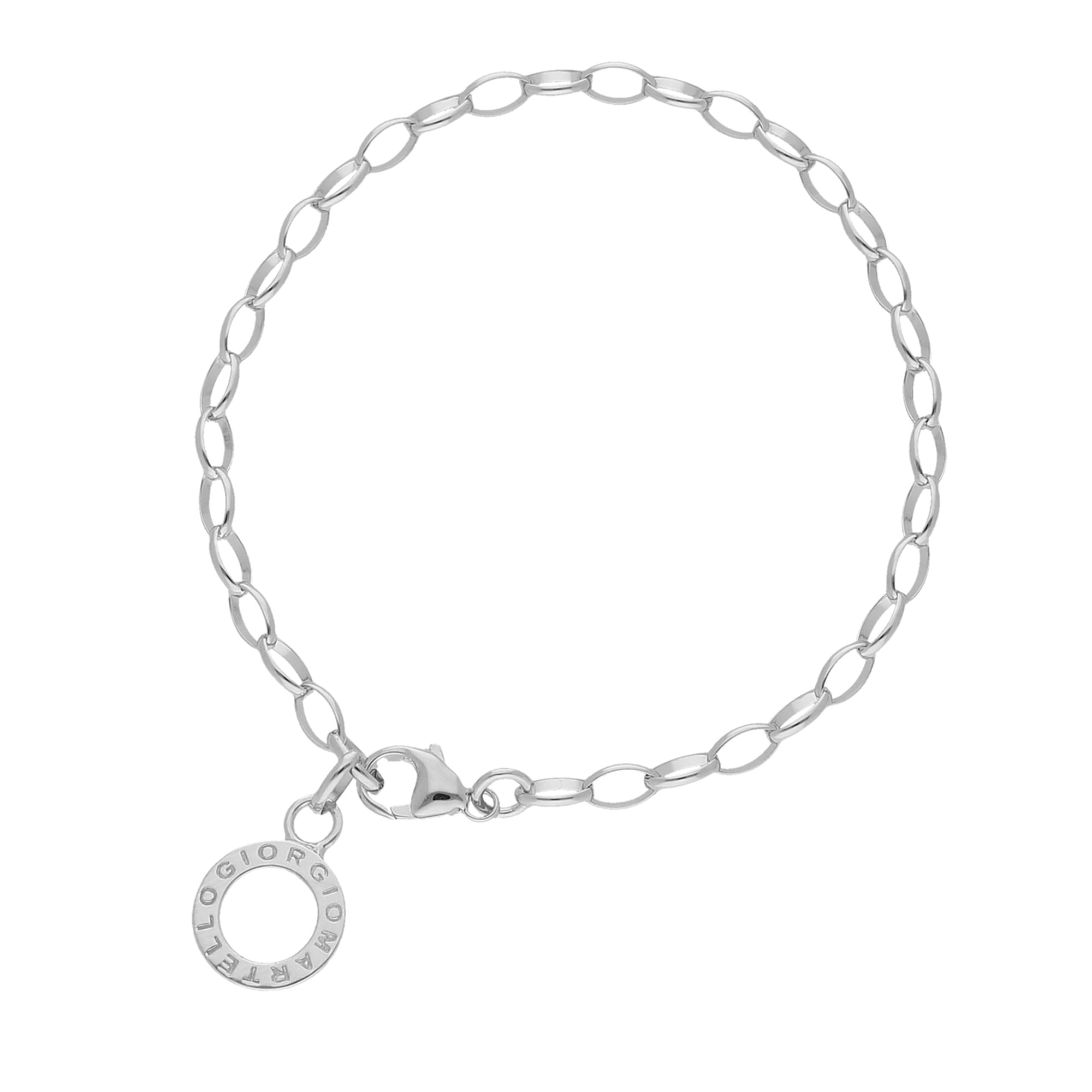 GIORGIO MARTELLO MILANO Charm-Armband »Armband mit Schriftzug zum Einhängen von Charms, Silber 925«