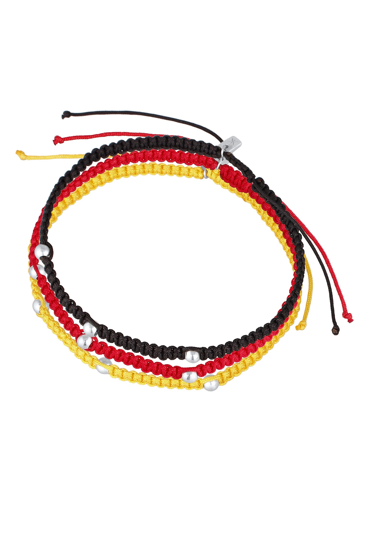 Kuzzoi Armketten Set »Armband EM Fußball Fan-Set Flagge 925 Sterling Silber«