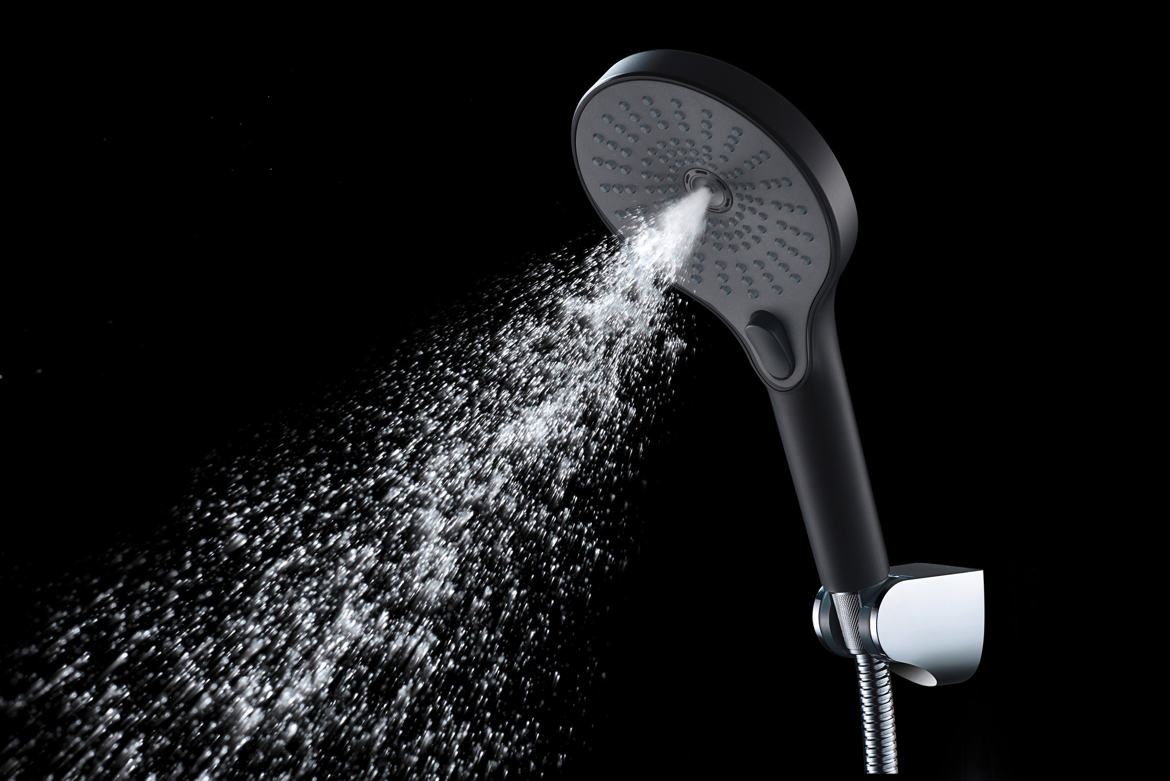 WENKO Handbrause »Ultimate Shower«, (1 tlg.), Schwarz/Grau, Ø 13 cm
