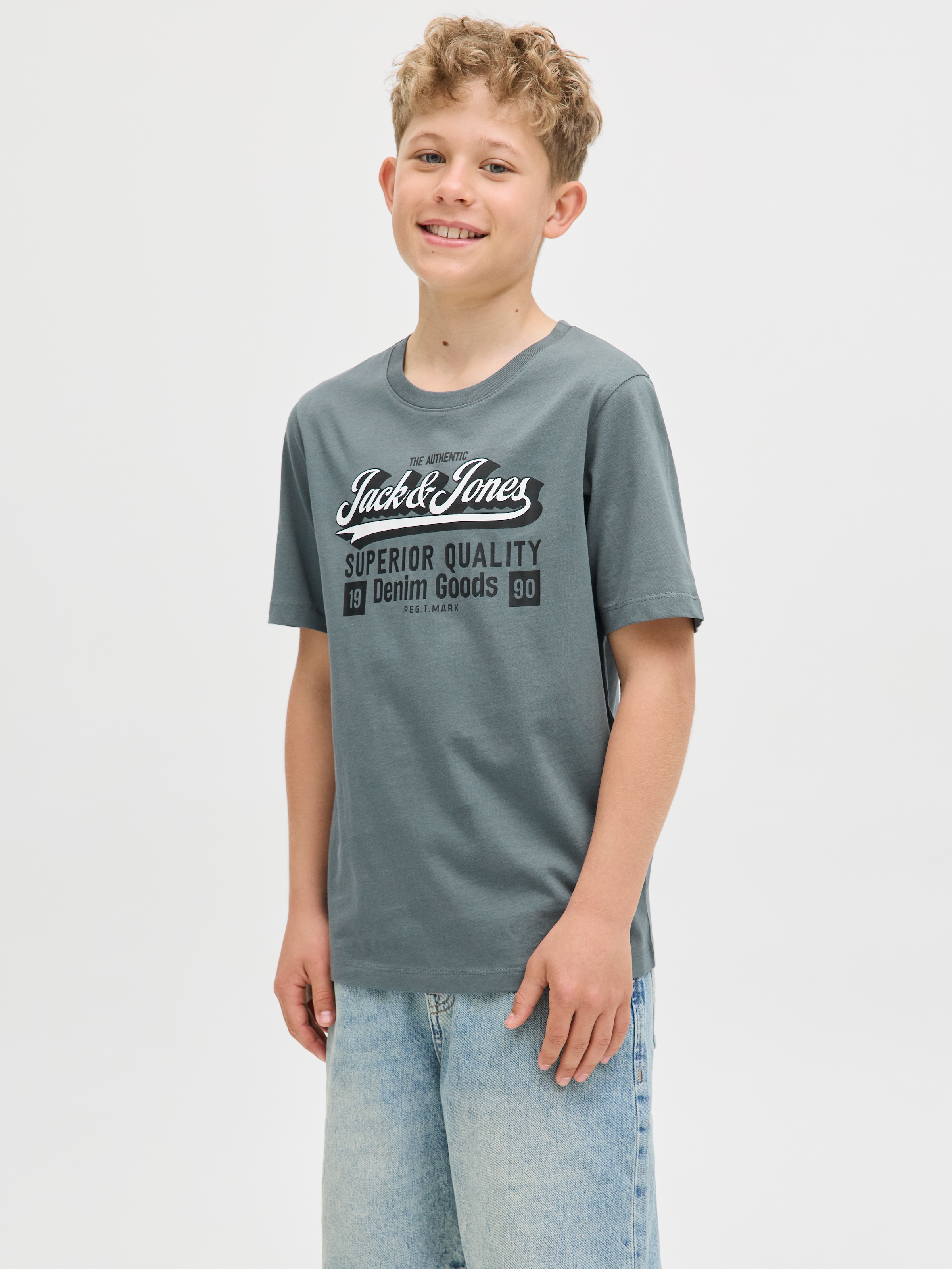 Jack & Jones Junior T-Shirt »JJELOGO TEE SS 2 COL AW25 2PK MP JNR«, (Packung, 2 tlg.)