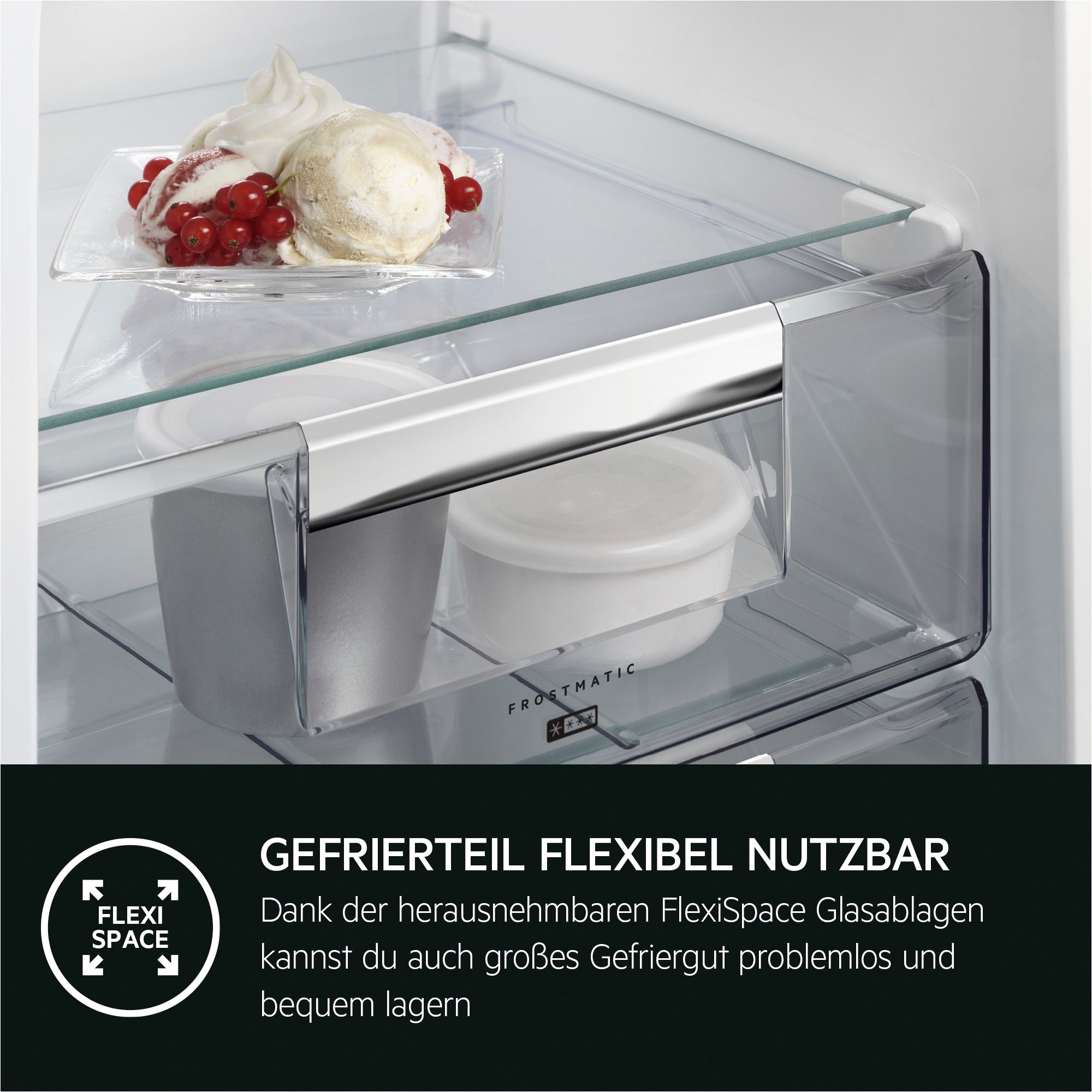 AEG Einbaukühlgefrierkombination Serie 5000 »OSC5S183ES«, 198 Liter, ColdSense - Schützt Lebensmittel, LED-Display, Schlepptür