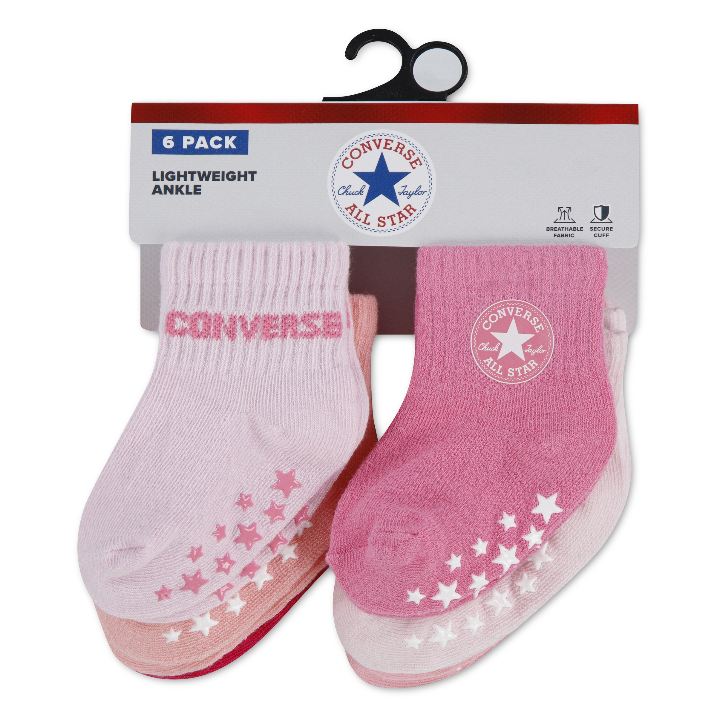 Converse Socken »CHN CORE 6PK GRIP INF TOD SCKS« im 6er-Pack, aus Baumwolle, Polyester und Elasthan