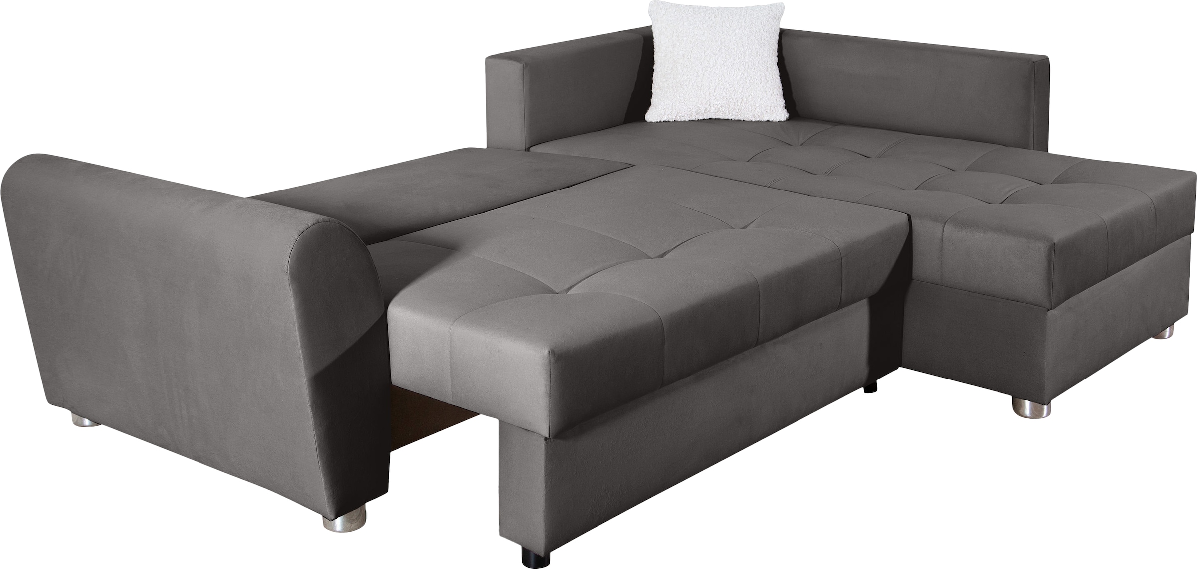 COLLECTION AB Ecksofa »Jana L-Form«, inkl. Bettfunktion,Bettkasten und Bonnelfederkern