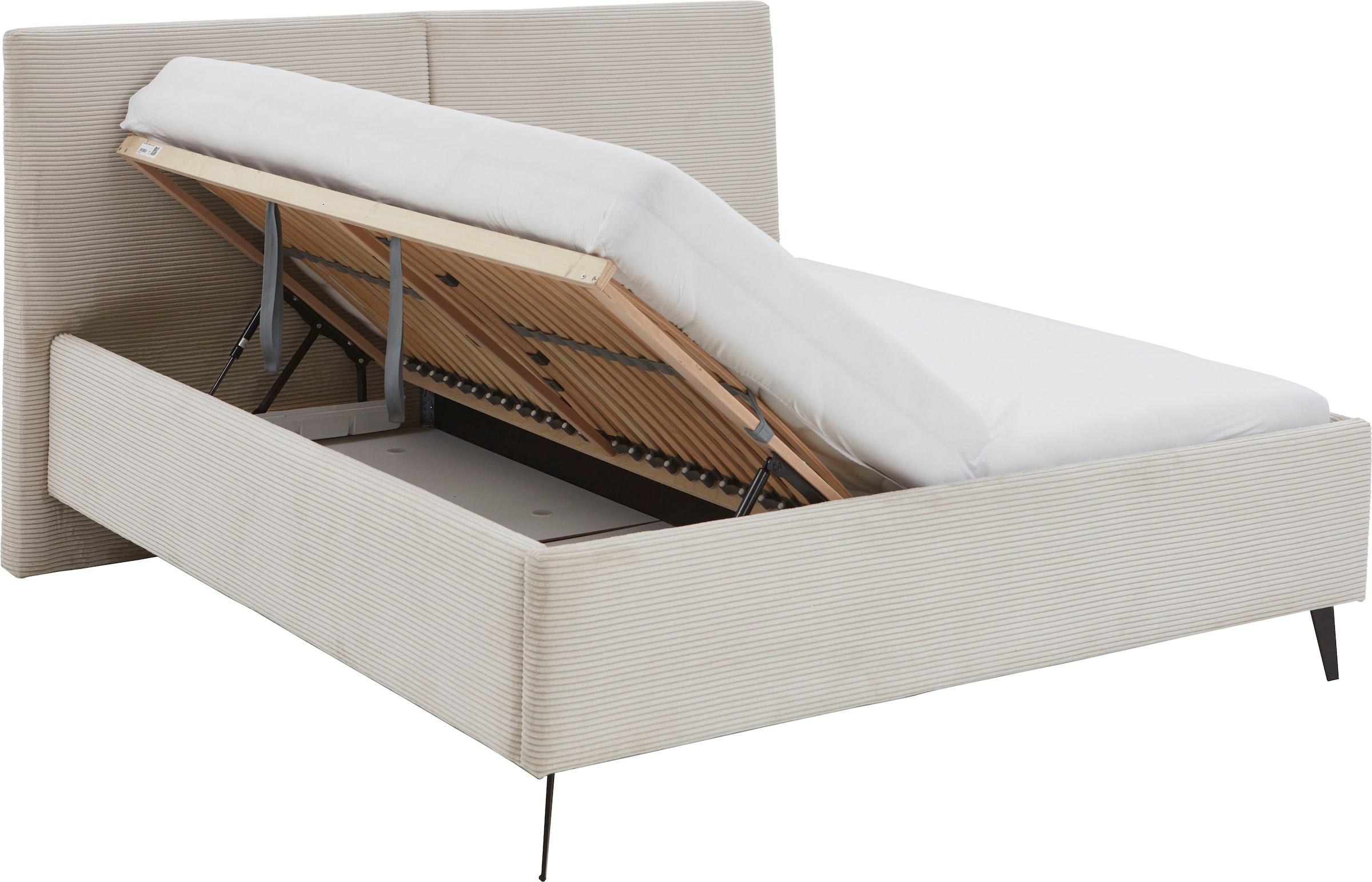 meise.möbel Polsterbett »Lando wahlweise mit Bettkasten, Breite 180cm«, Bezugstoff aus Cord