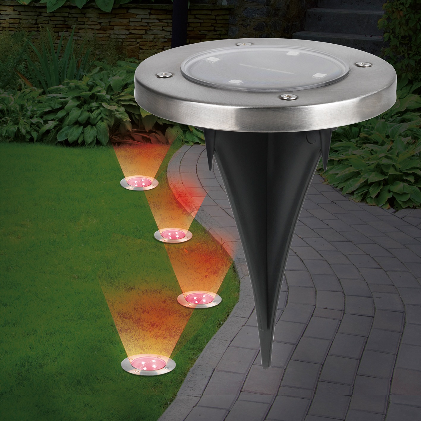 EASYmaxx LED Gartenleuchte »Solar-Bodenleuchte«, bei OTTO 4er-Set, EASYmaxx online bestellen Farbwechsel