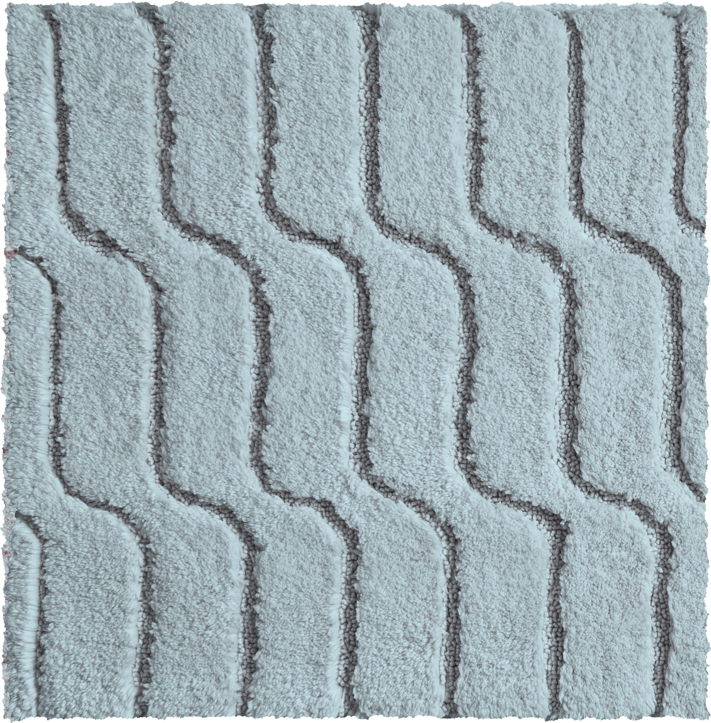 Grund Badematte »Vogue« Höhe 24 mm rutschhemmend beschichtet fußbodenheizungsgeeignet dichter Flor, Hoch-Tief-Effekt, Wellen-Design