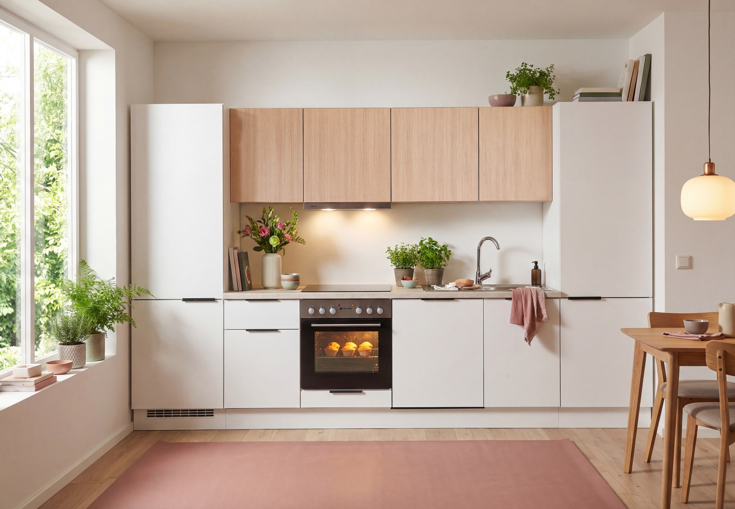 BASIC by Balculina Küchenzeile »Makrona B/H/T 340x215x60 cm« Breite 340 cm, wahlweise mit E-Geräten und Induktion