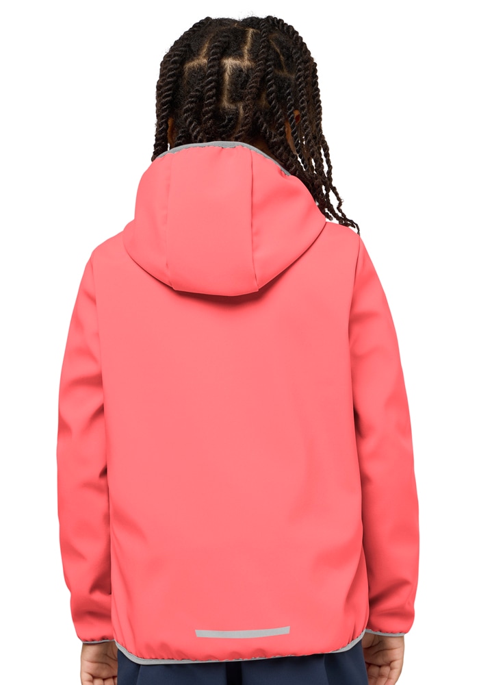 Jack Wolfskin Softshelljacke »FOURWINDS JACKET KIDS« mit Kapuze Winddicht, wasserabweisend, atmungsaktiv, Übergangsjacke für Kinder