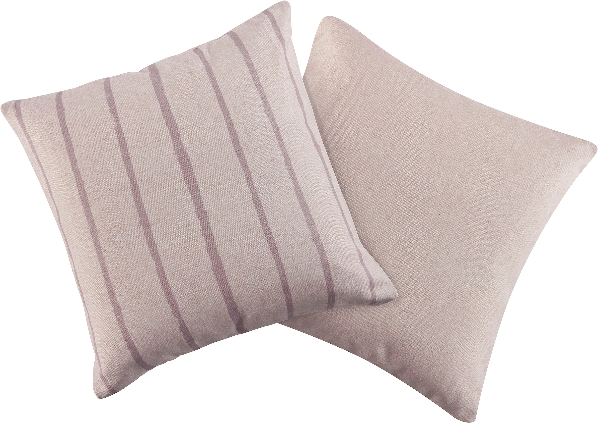 LeGer Home by Lena Gercke Dekokissen »Zayla« Edler Leinenlook, Kissenhülle ,ohne Füllung, 50x50cm, 2 Stück im Paket