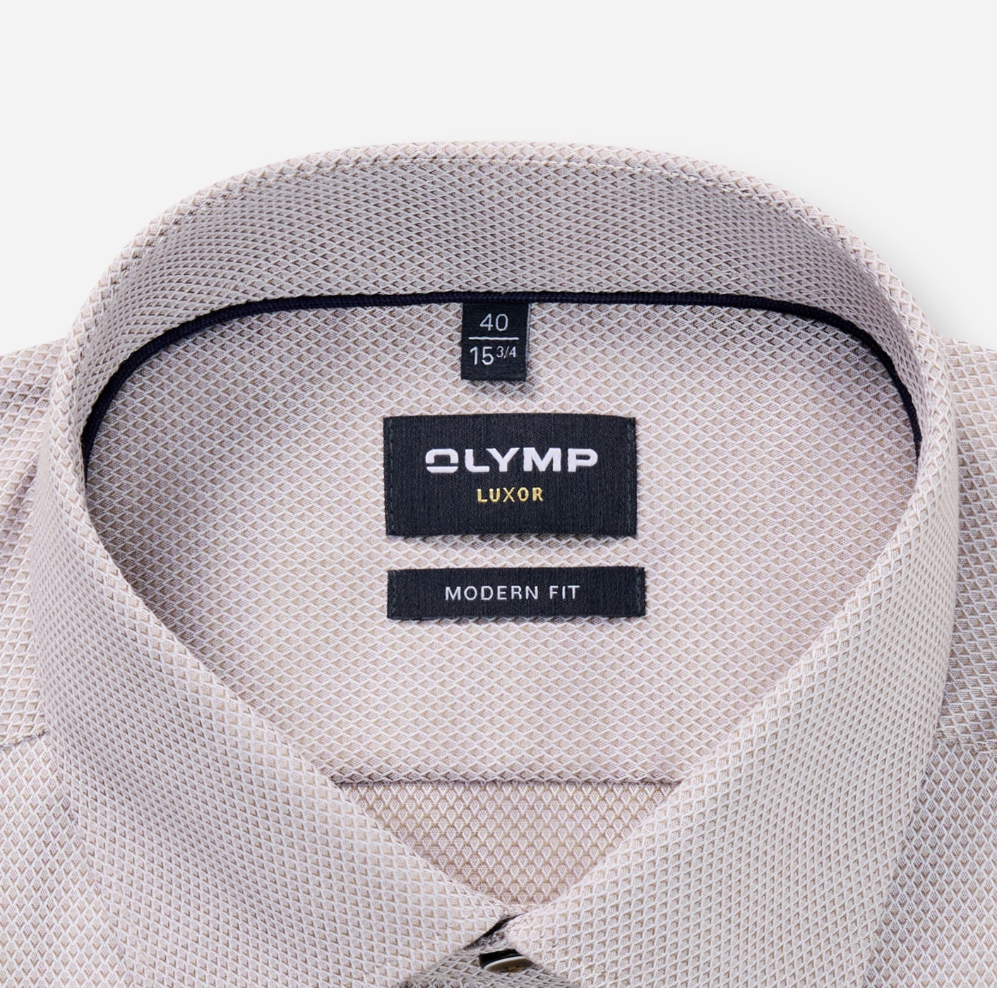 OLYMP Langarmhemd »Luxor« modern fit, New-Kentkragen. fein gemustert
