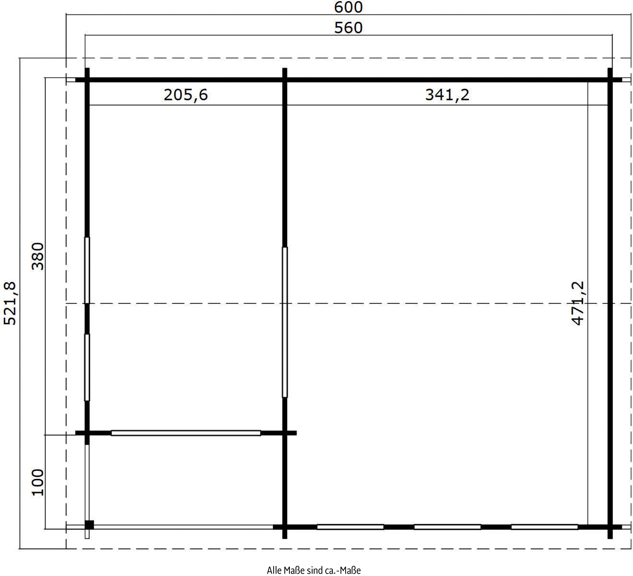 LASITA MAJA Gartenhaus »SRI LANKA«, (Set, inkl. Fussbodenbretter zum verlegen)