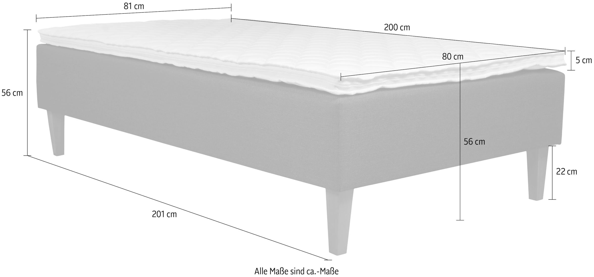 Home affaire Boxspringbett »Osterberg« mit Taschen-Federkernunterbox