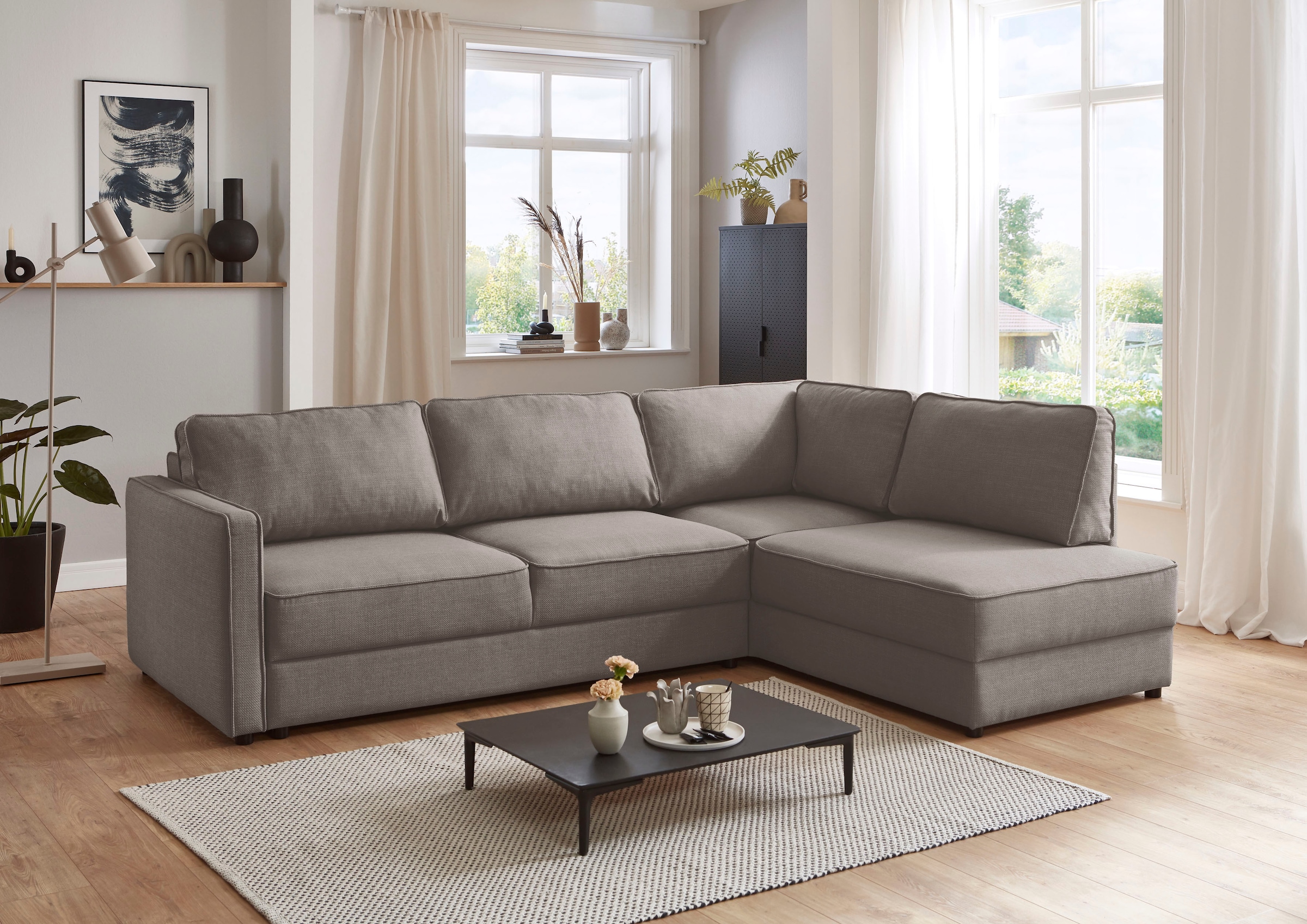 ATLANTIC home collection Schlafsofa »Chill«, Ecksofa mit Bettfunktion und Bettkasten