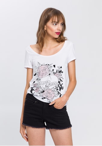 Arizona T-Shirt, mit Glitzerprint und Strass-Steinchen kaufen