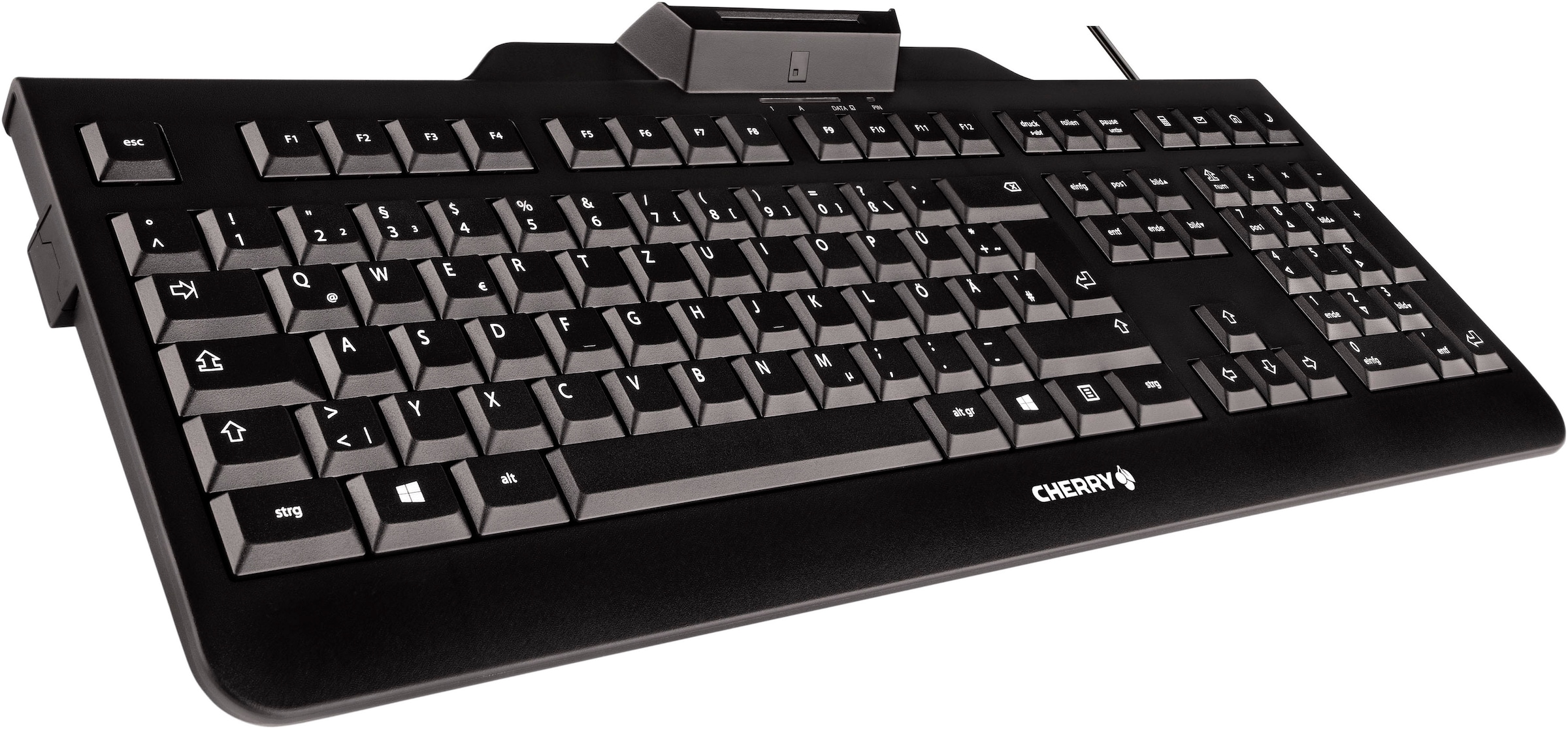 Cherry Tastatur »KC 1000 SC Kabelgebundene Chipkarten Tastatur, Schwarz, USB« (Windows-Sperrtaste | Ziffernblock)