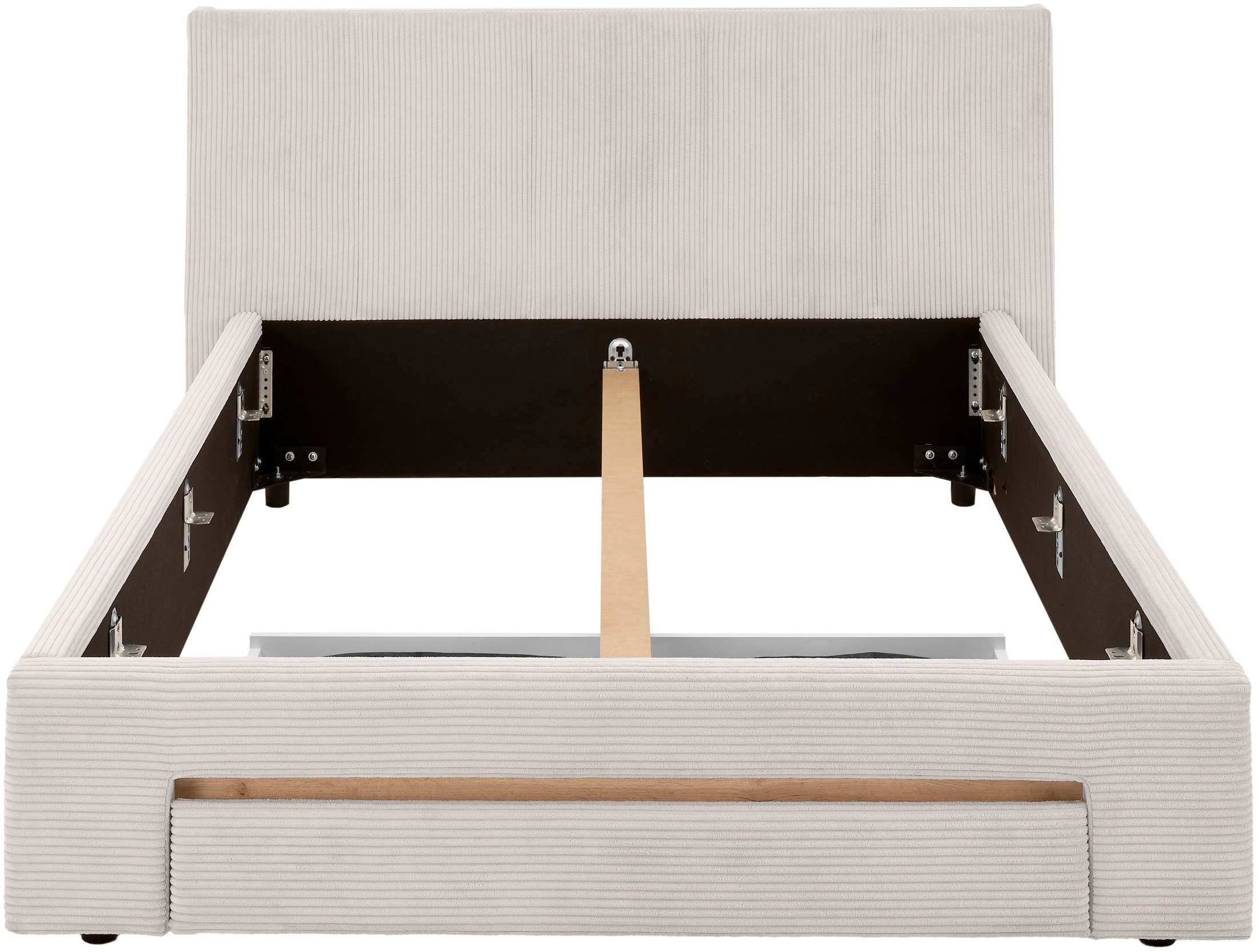 INOSIGN Polsterbett »CiTY/GiRON, Bettgestell mit Bettkasten, gepolstertes Stauraumbett« mit Hundebett oder Stauraumschublade, Bezug Cord-oder Leinenoptik