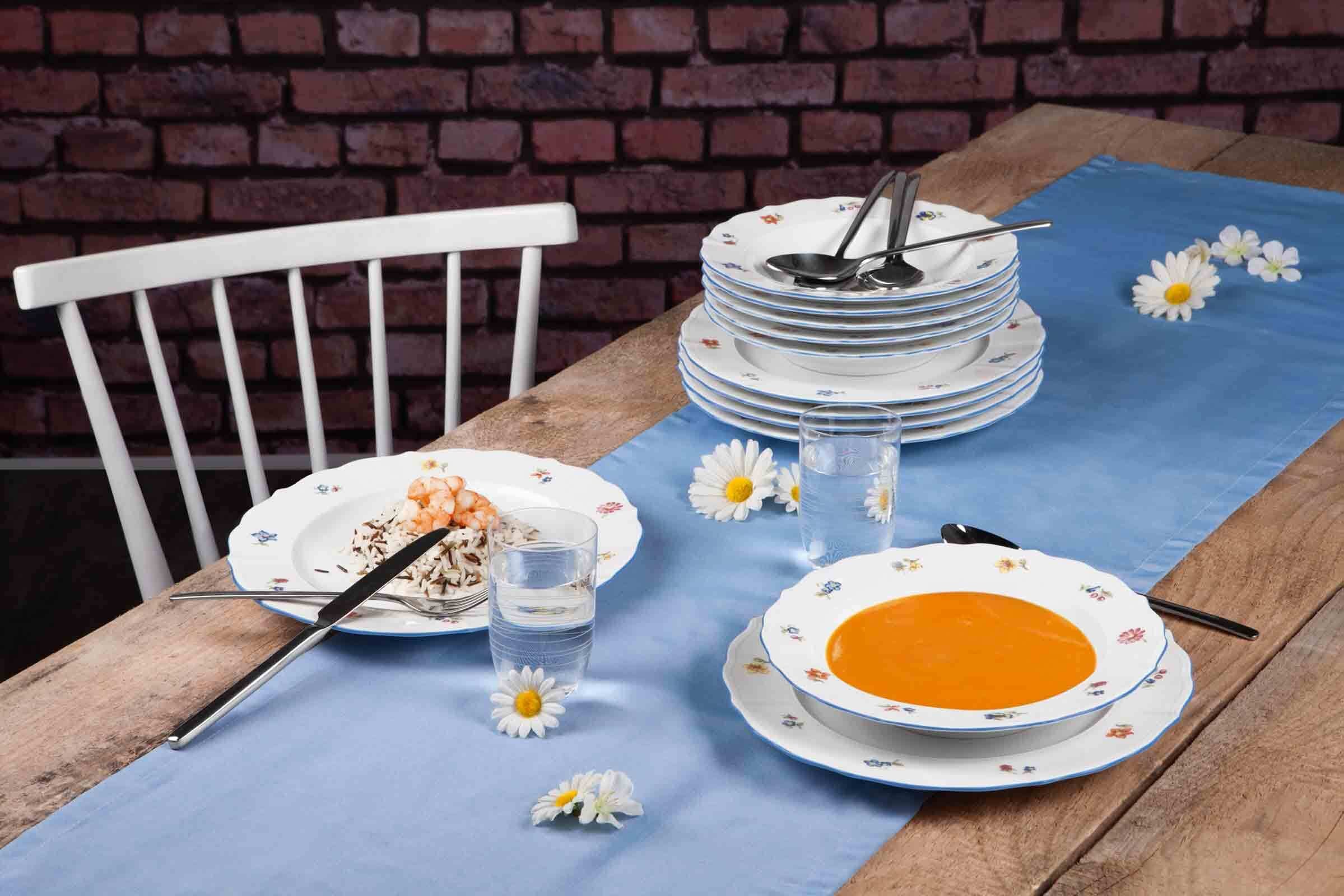 Seltmann Weiden Suppenteller »Suppenteller Sonate Nostalgie ø 22,4 cm 6er Set weiß«