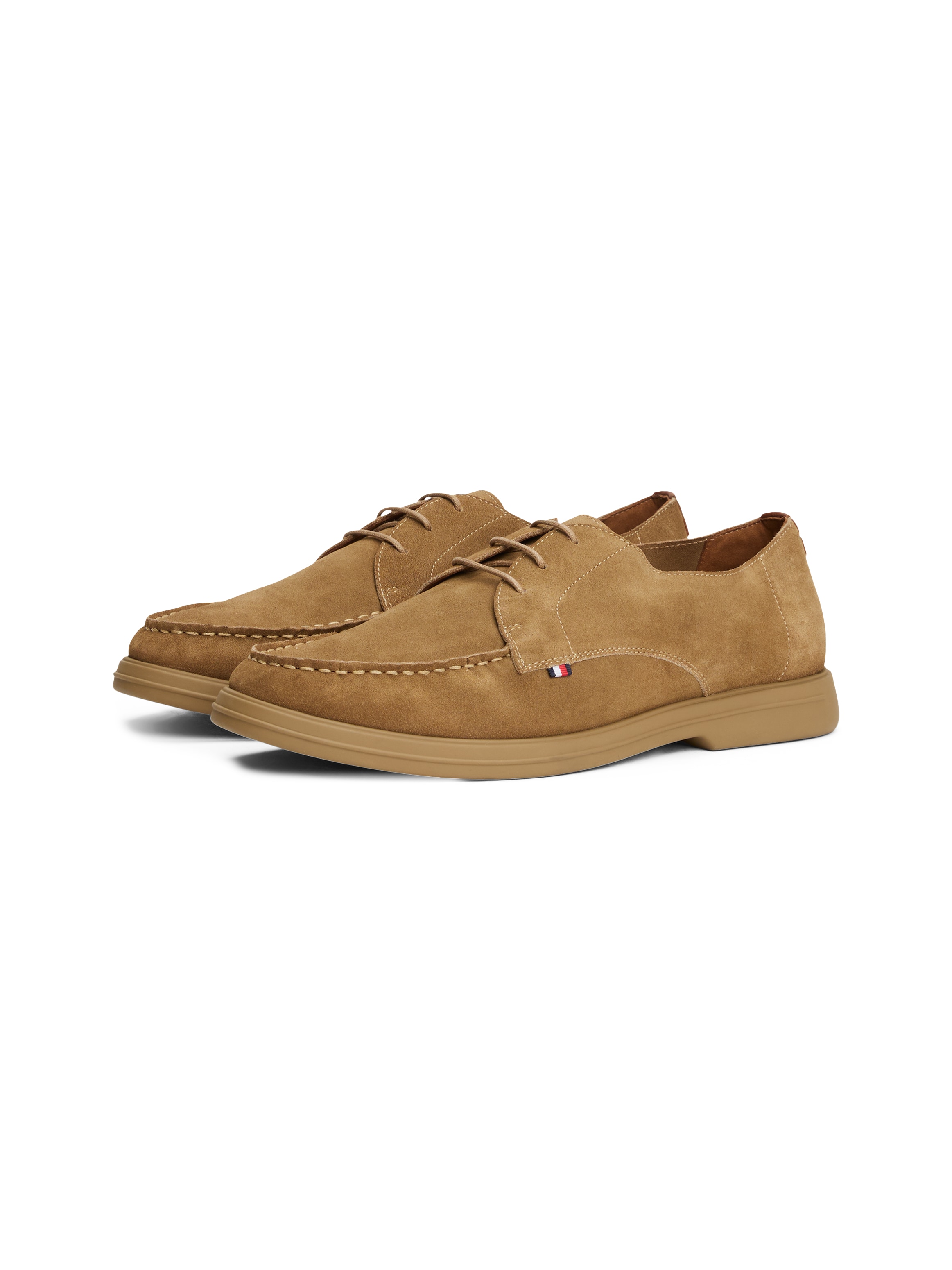 Tommy Hilfiger Schnürschuh »TOMMY HILFIGER SUEDE MOC T DERBY«  , Schnürschuh, Halbschuh, Businesschuh mit Mokassin-Naht