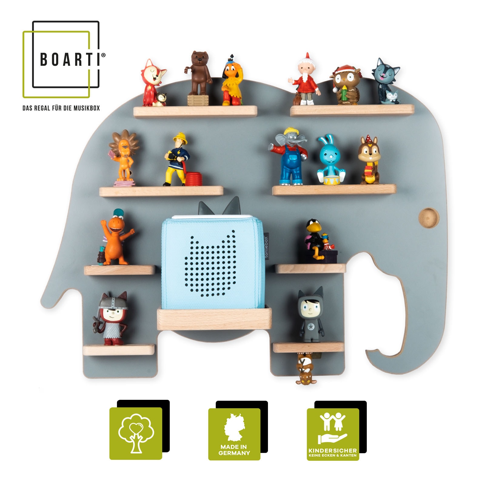 Boarti Wandregal »Regal Elefant Kinder Toniebox Tonies Figuren«