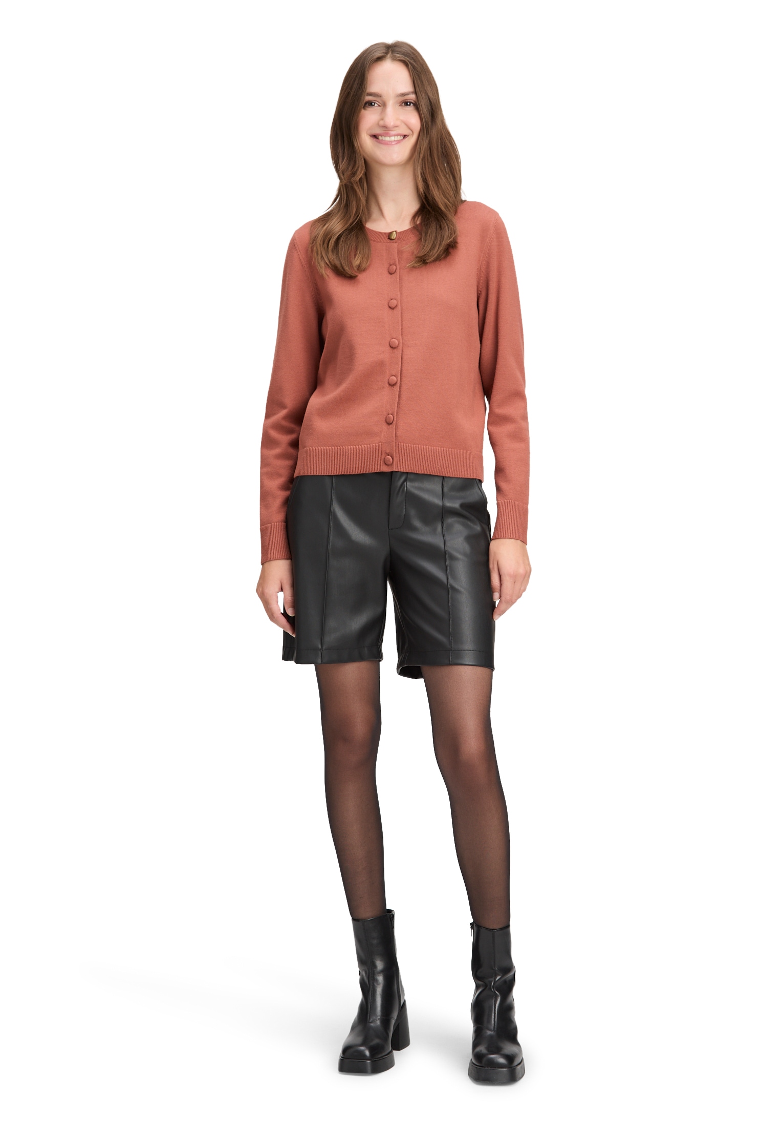 Cartoon Strickjacke »Feinstrickjacke mit Rundhalsausschnitt«