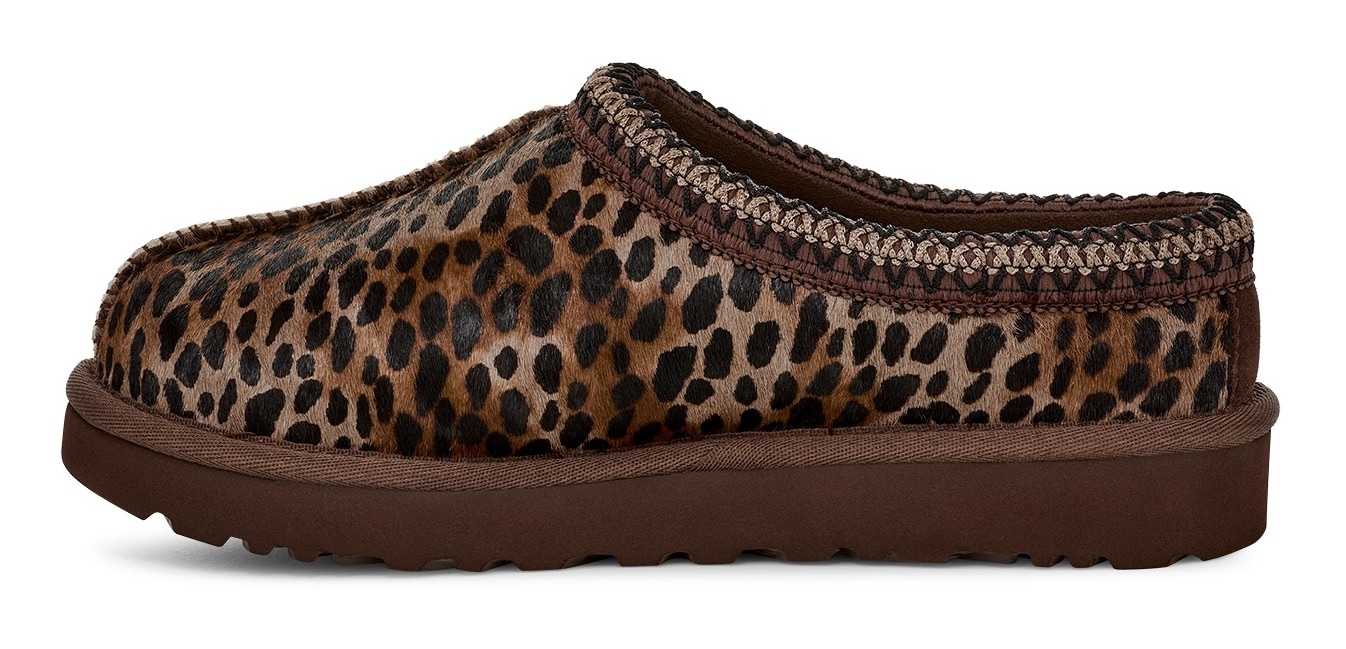 UGG Clog »Tasman Caspian«, Mule, Hausschuh mit allover Leo-Muster