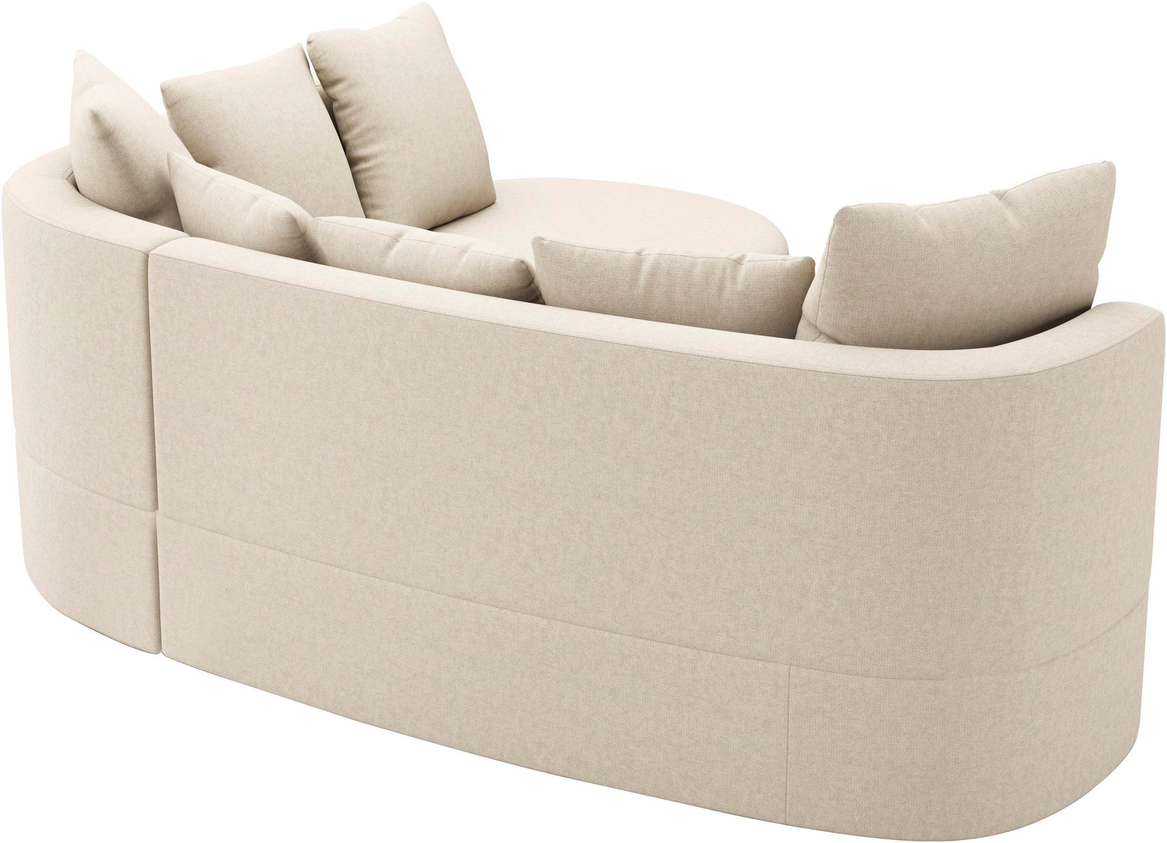 sit&more Ecksofa »Samba L-Form« moderne organische Form, inkl. 7 loser Rückenkissen