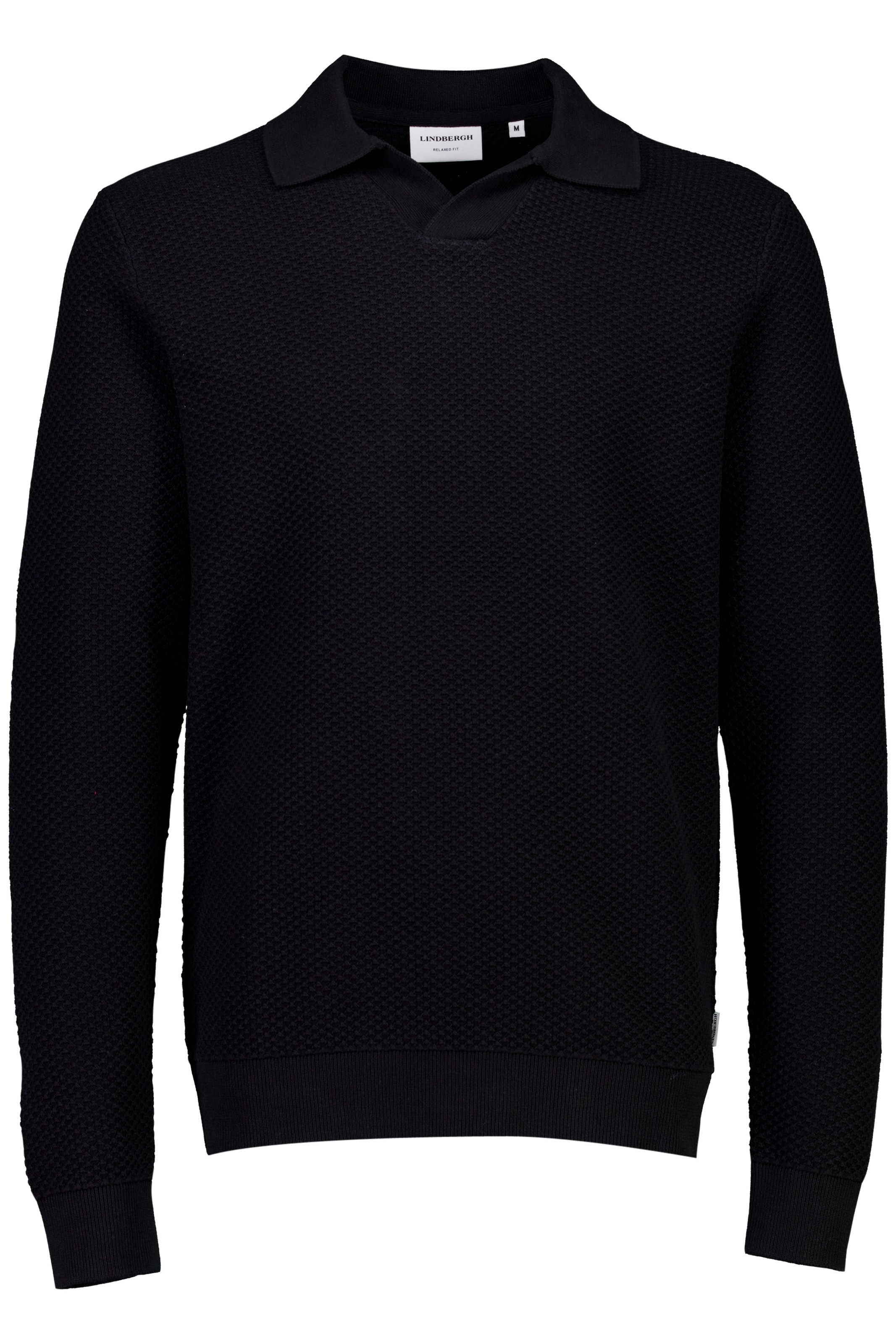 LINDBERGH Strickpullover mit Hemdkragen und leichter Struktur