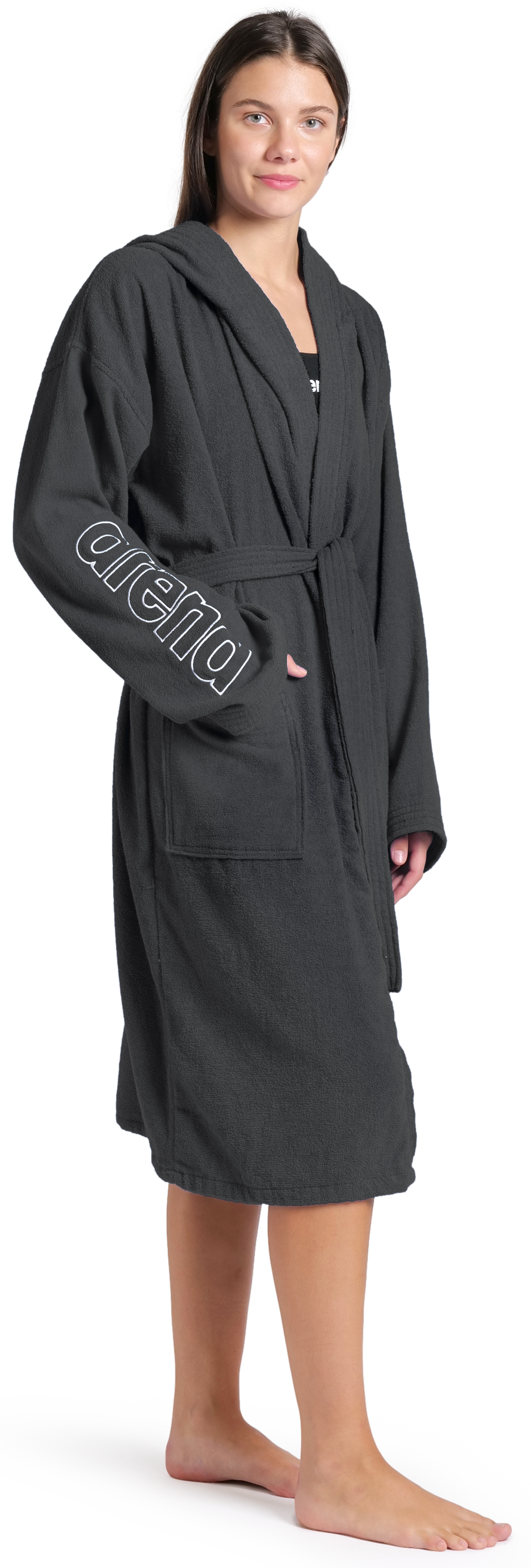 Arena Bademantel »arena Unisex Zeppelin Bademantel« 1 Stk. Schwimmbad, Sauna, Baumwolle, Unisex, weich, bequem, Kapuze, leicht