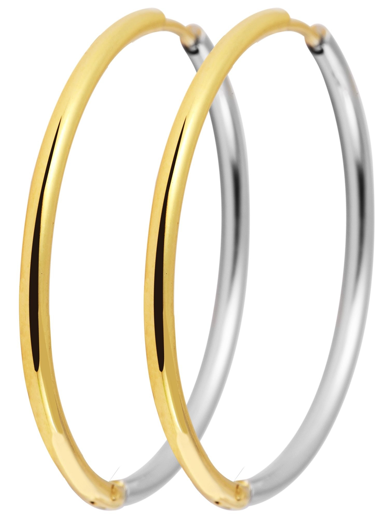 Adelia´s Paar Creolen »Damen Ohrringe ¿ Klappcreole aus Edelstahl«