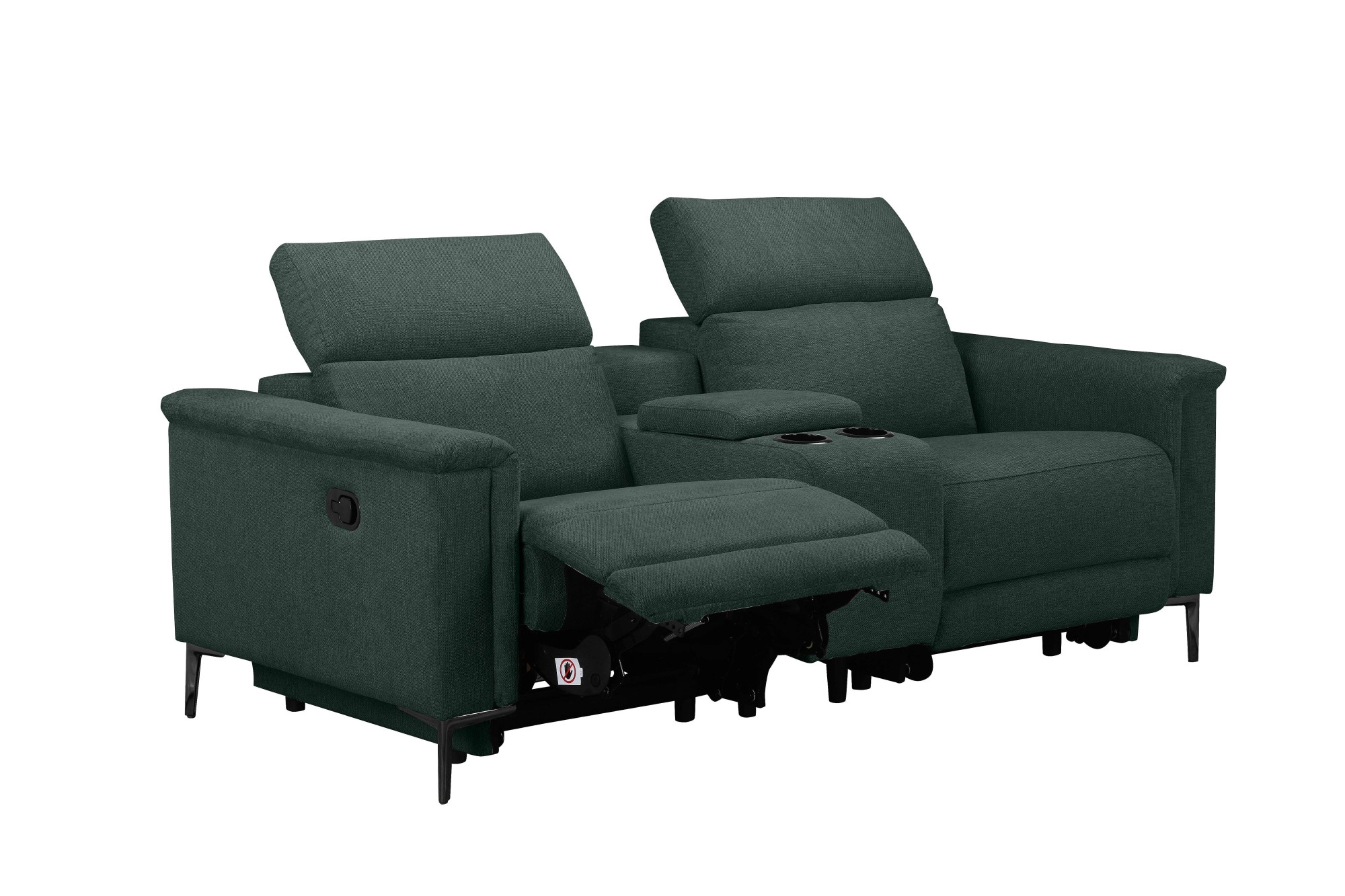 Places of Style 2-Sitzer »Lund, 2er-Kinosofa, TV-Sessel, Multimedia-Sofa, USB-A,«, m. elektrischer o. manueller Relaxfunktion, Getränkehalter u. Staufach