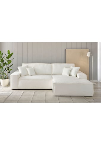 Ecksofa »Finnley Schlafsofa 267 cm in Bouclé u. Struktur fein, L-Form,«,...