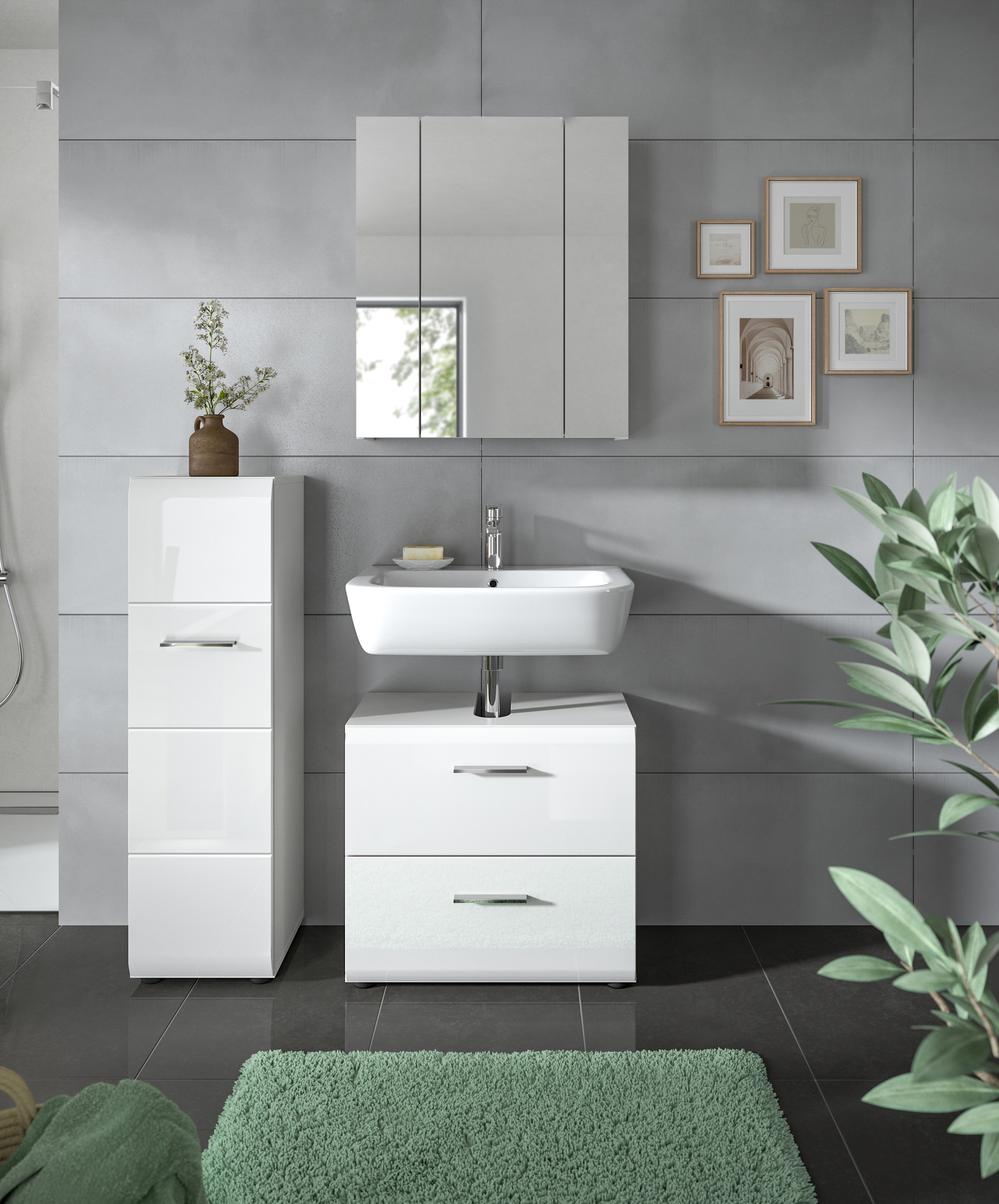 welltime Badezimmer-Set Set, 3 Stk. tlg.