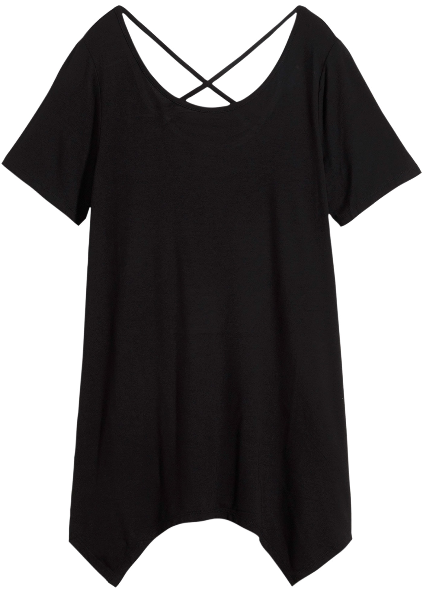 bonprix Longshirt »Zipfel Longshirt, kurzarm« Zipfel Longshirt, kurzarm