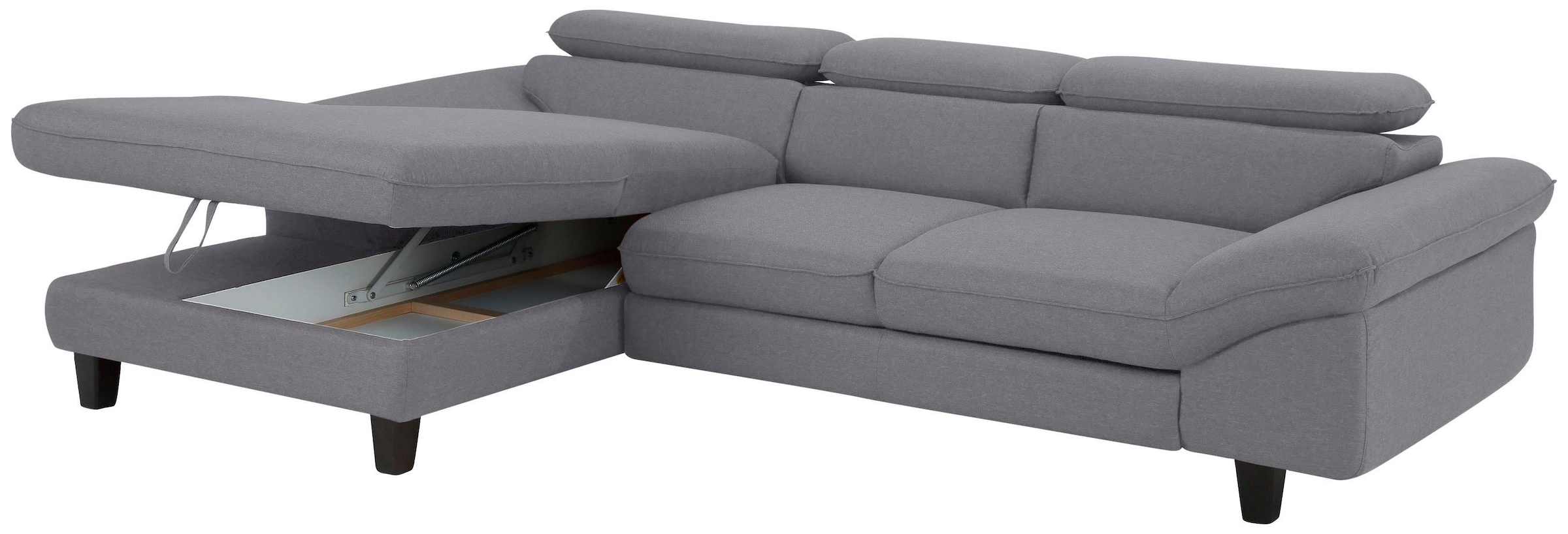 Home affaire Ecksofa »Pilot L-Form«, mit Kopfteilverstellung, wahlweise mit Bettfunktion & Bettkasten
