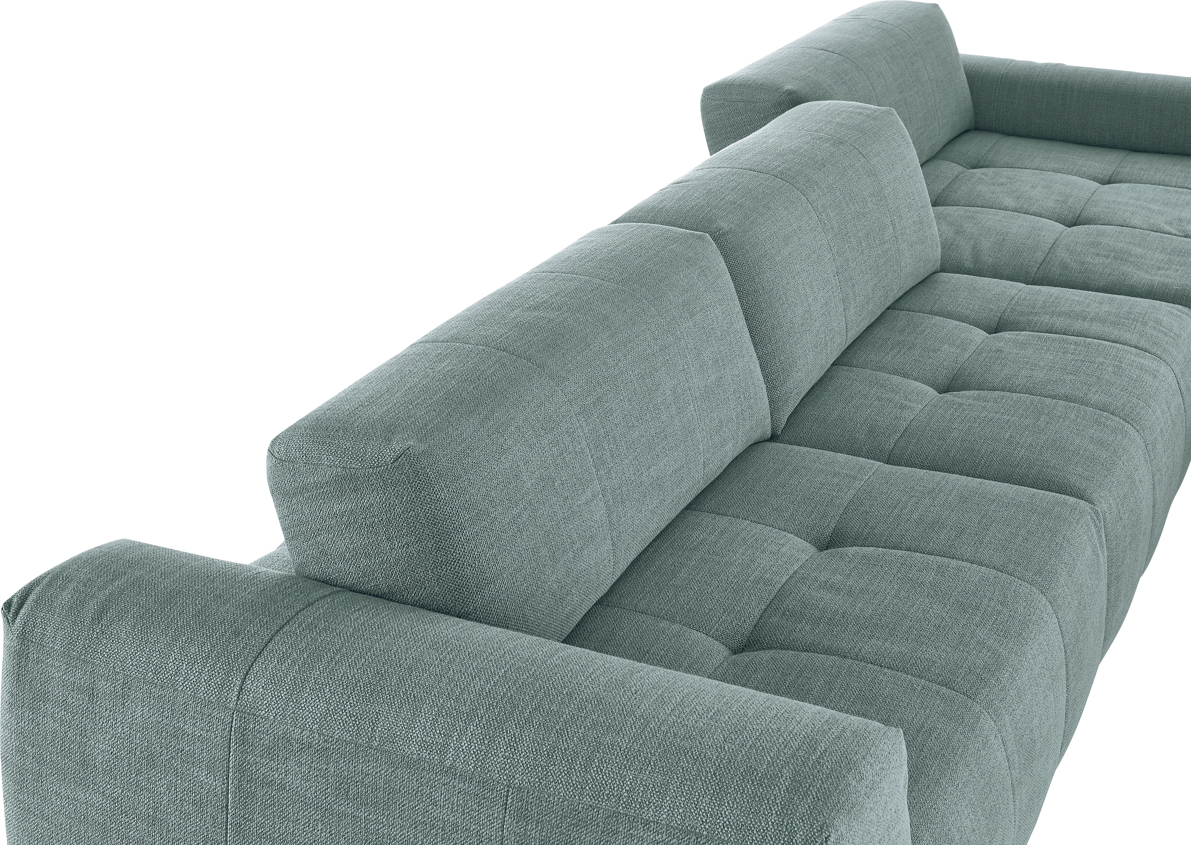 3C Candy Ecksofa »Yoshy mit Komfortfunktionen, modern und bequem, L-Form«, Zwei verschiedene Sitztiefen durch verstellbare Rückenlehne