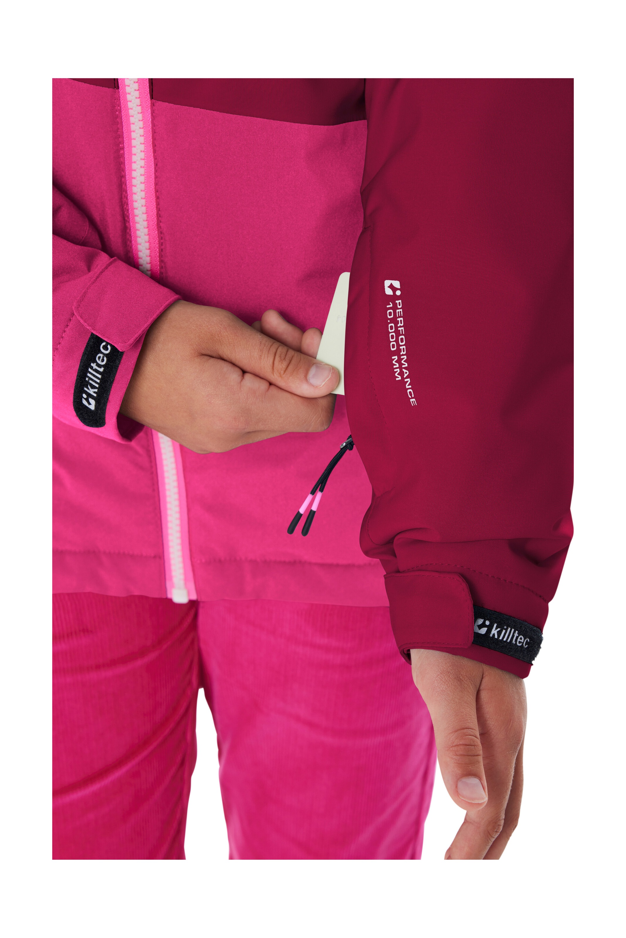 Killtec Skijacke »KSW 331 GRLS SKI JCKT« Atmungsaktive, wasserdichte Jacke mit Fleece-Innenseite, Skipasstasche
