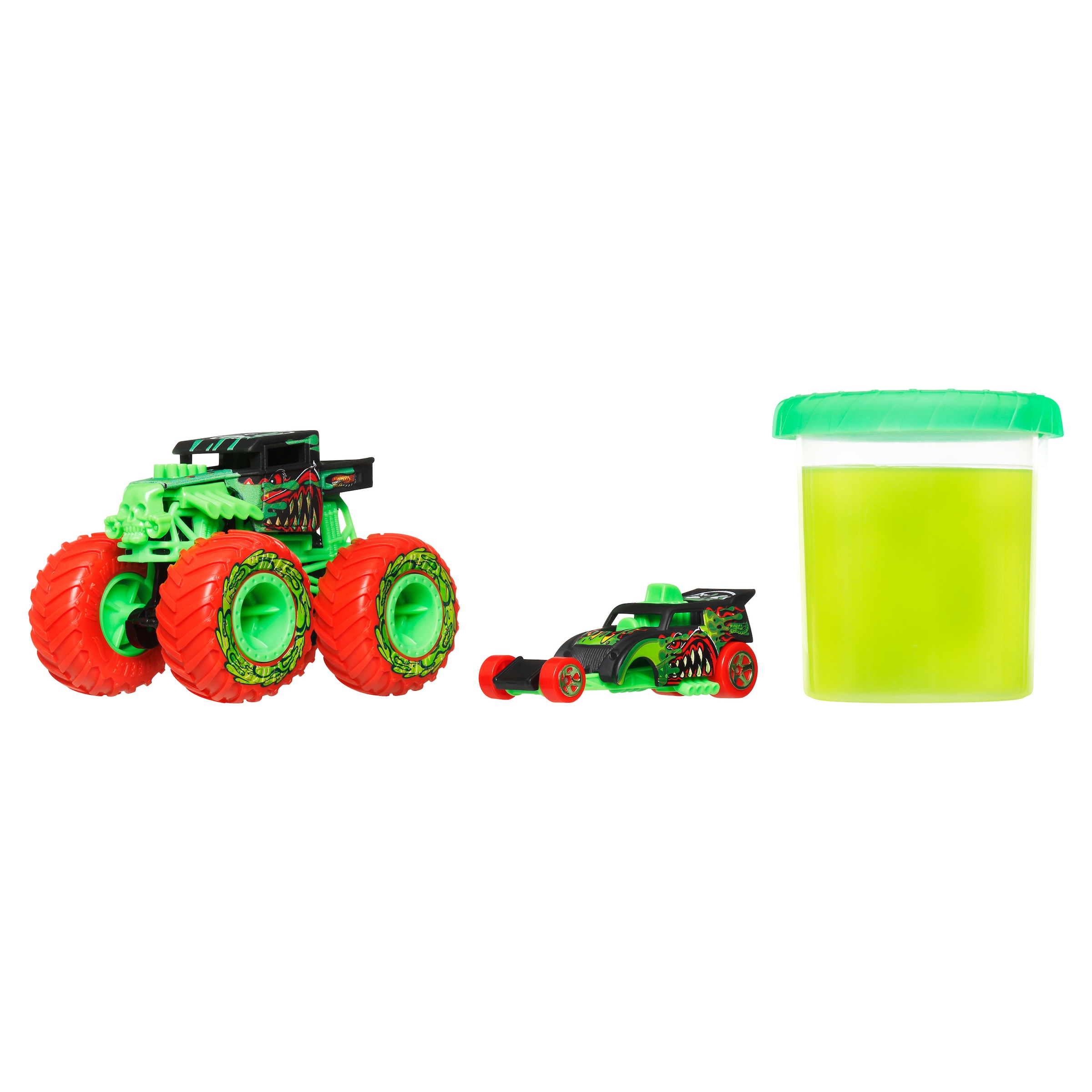 Hot Wheels Spielzeug-Monstertruck »Hot Wheels Monster Truck« inklusive 113 g Schleim