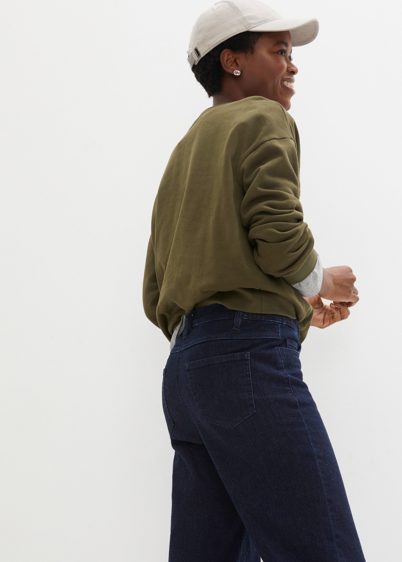 bonprix Weite Jeans Regular Fit, mit Elasthan-Anteil, mit Bequembund