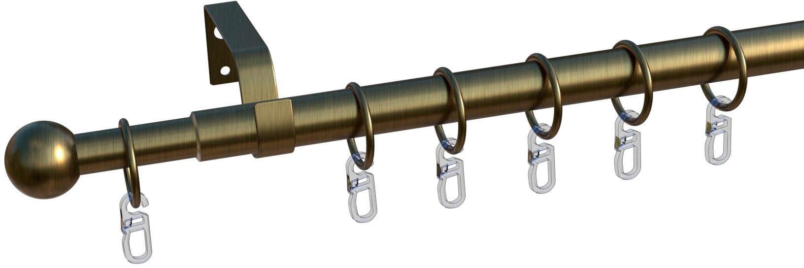 indeko Gardinenstange »Formentor« Ø 20 mm 1 läufig-läufig ausziehbar stufenlos verstellbare Teleskopstange