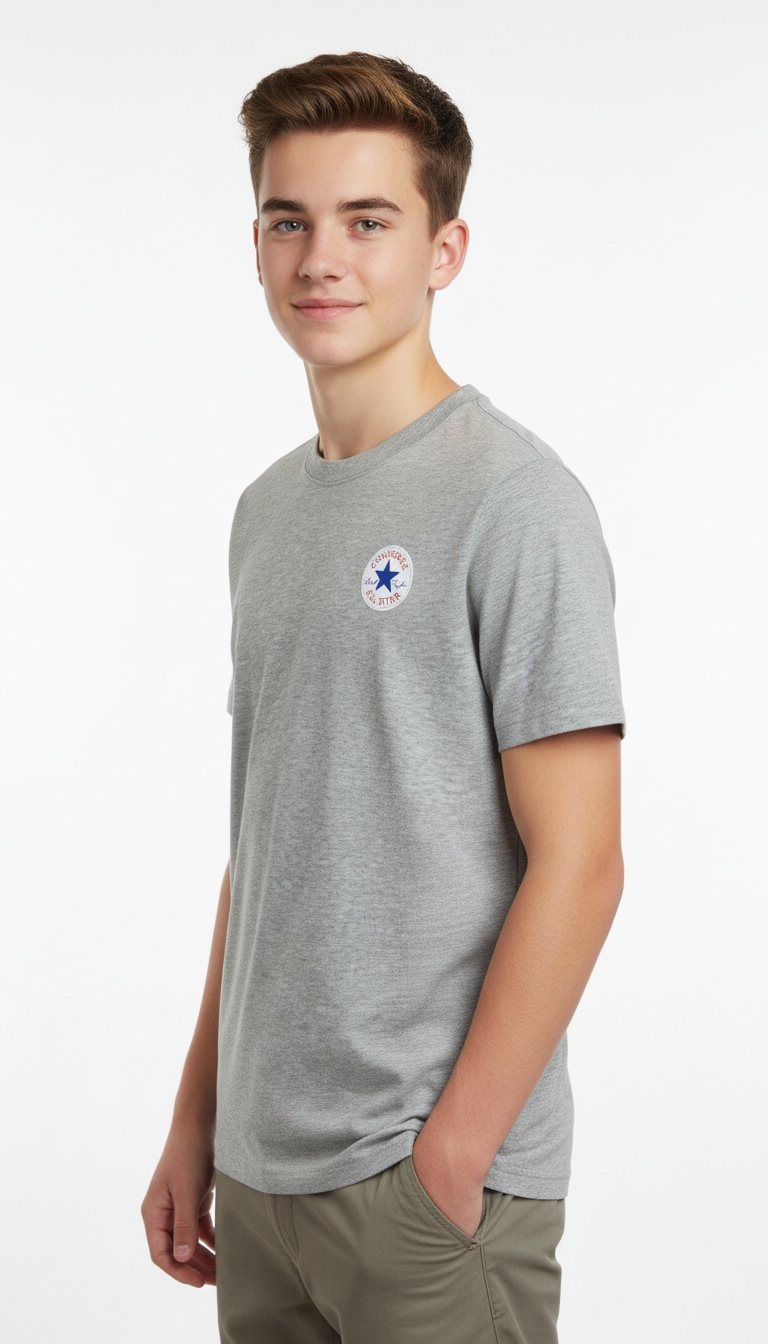 Converse Kurzarmshirt »für Kinder und Jugendliche« mit Brandlabel innen, aus luftigem Jersey-Material